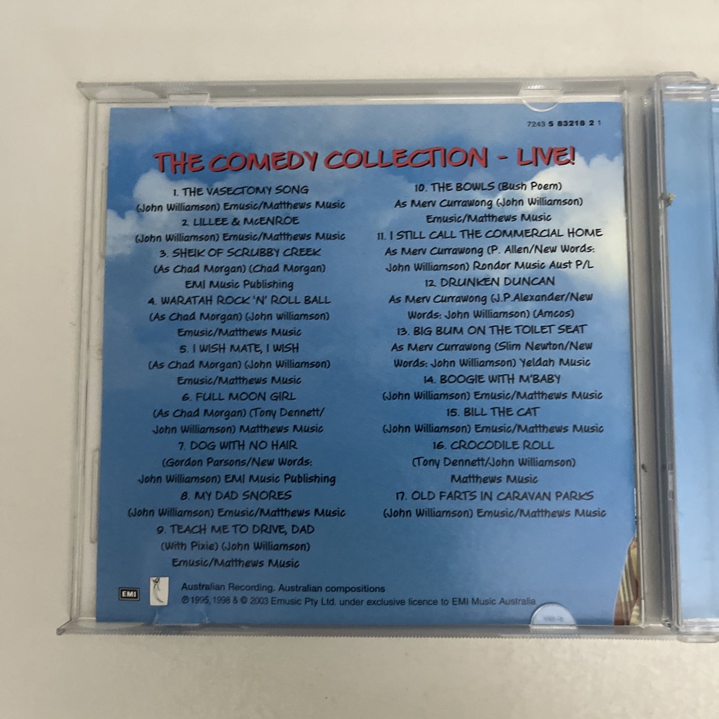 John Williamson – Old Farts in Caravan Parks (CD, 2003) Album 7243 5 83218 2 1