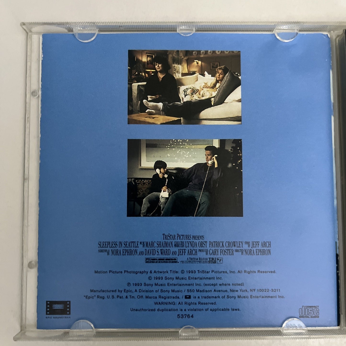 Sleepless In Seattle (Original Motion Picture Soundtrack) (CD, 1993)  EK 53764