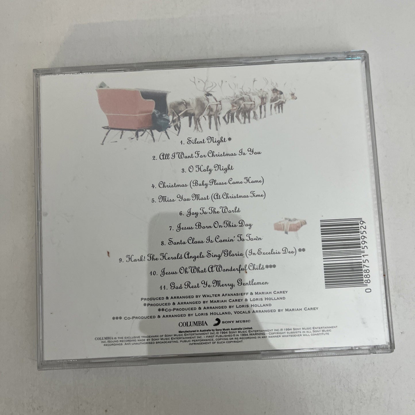 Mariah Carey – Merry Christmas (CD, 1994) Album 88875159952