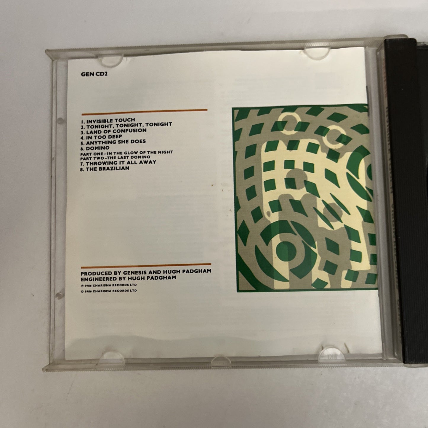 Genesis – Invisible Touch (CD, 1986) Album GEN CD2