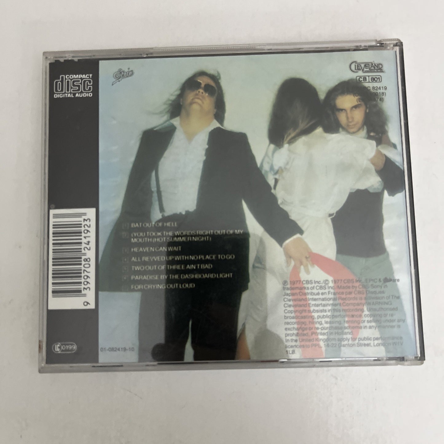 Meat Loaf – Bat Out Of Hell (CD, 1977) Album Epic