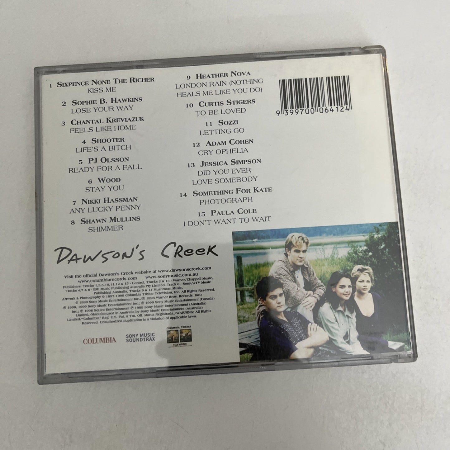 Songs From Dawson's Creek (CD, 1999) TV Soundtrack Album 494369 2