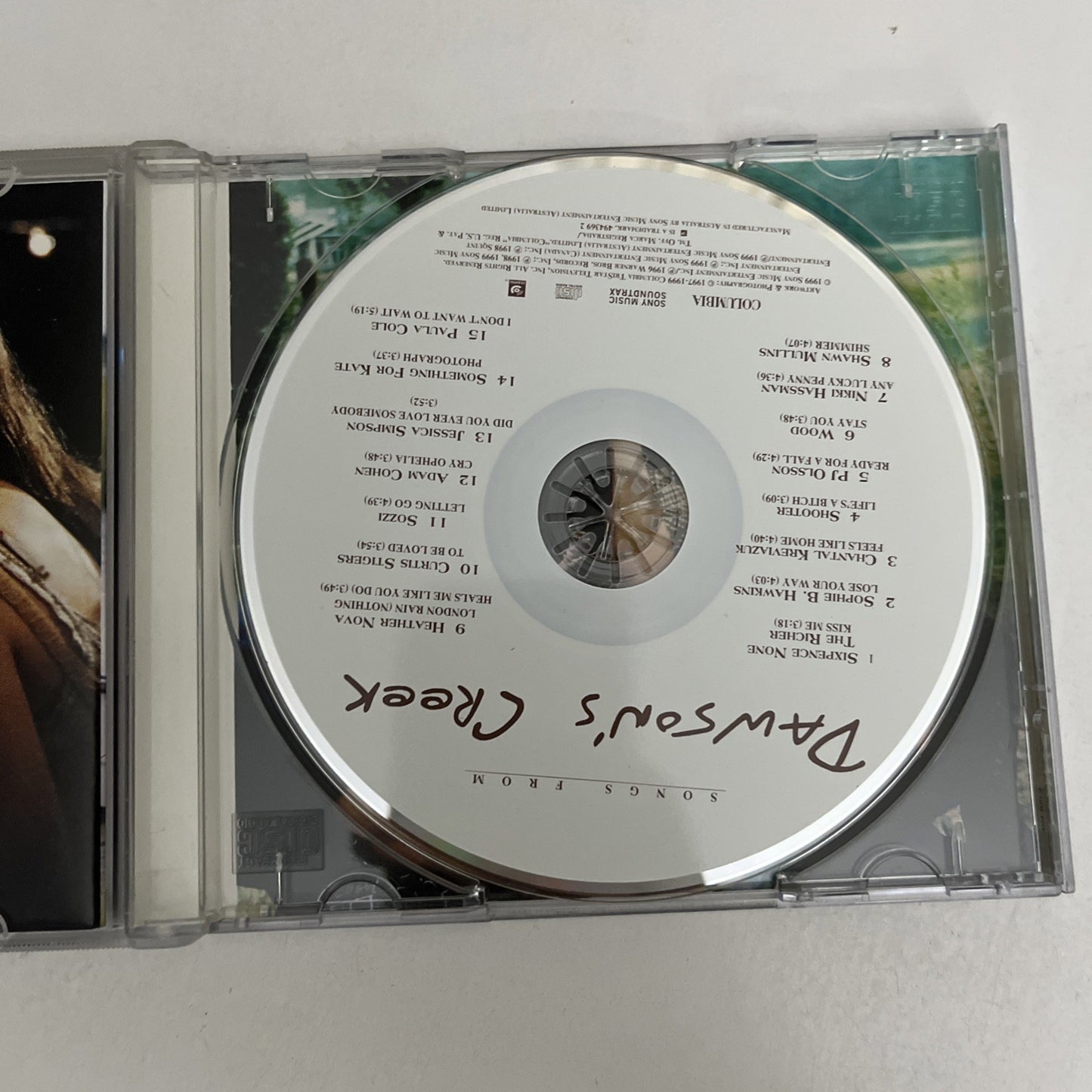 Songs From Dawson's Creek (CD, 1999) TV Soundtrack Album 494369 2