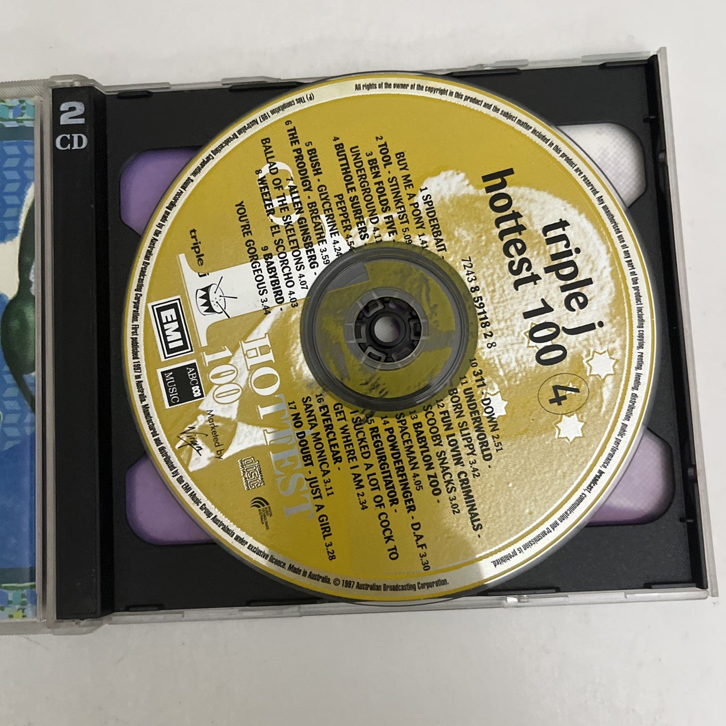 Triple J Hottest 100 4 (CD, 1997, 2-Disc) ABC 7243 8 59117 2 9