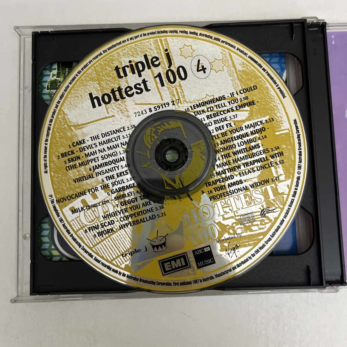 Triple J Hottest 100 4 (CD, 1997, 2-Disc) ABC 7243 8 59117 2 9