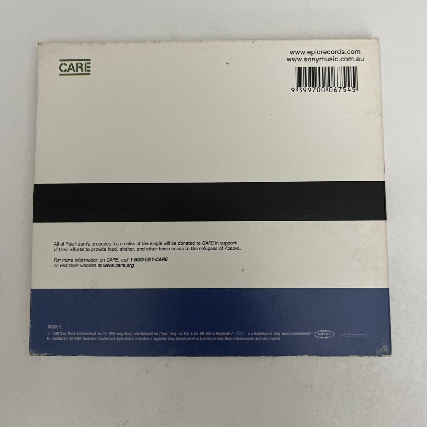Pearl Jam – Last Kiss (CD, 1999) Digipak 667506 2