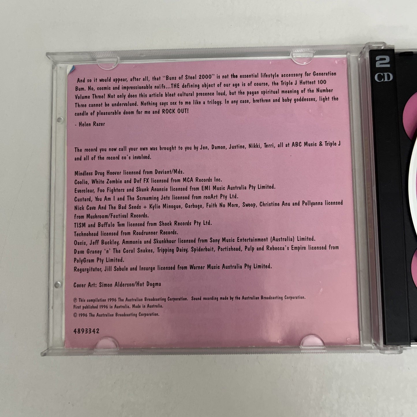 Triple J Hottest 100 3 (CD, 1996, 2-Disc) Australia 4893342