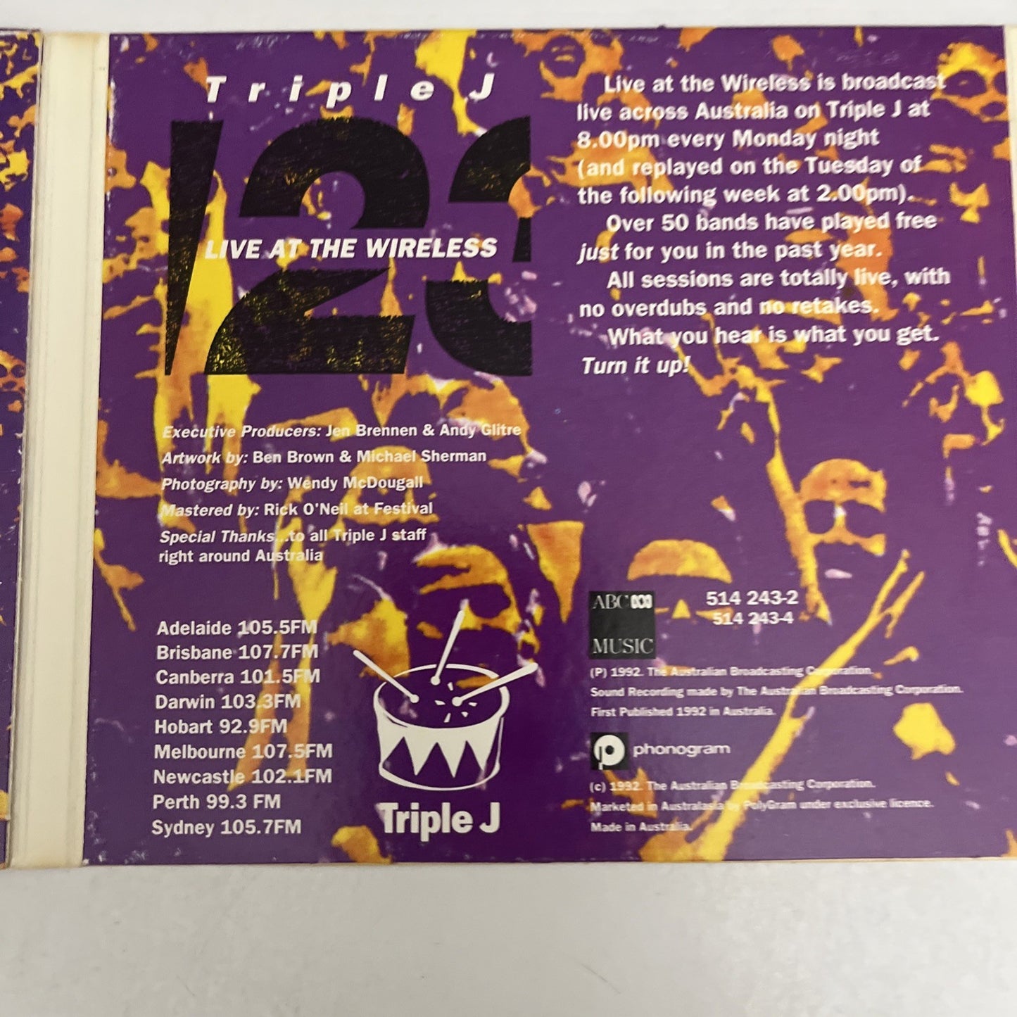 Triple J - Live At The Wireless Volume 2 (CD, 1992) Digipak 514 243-2