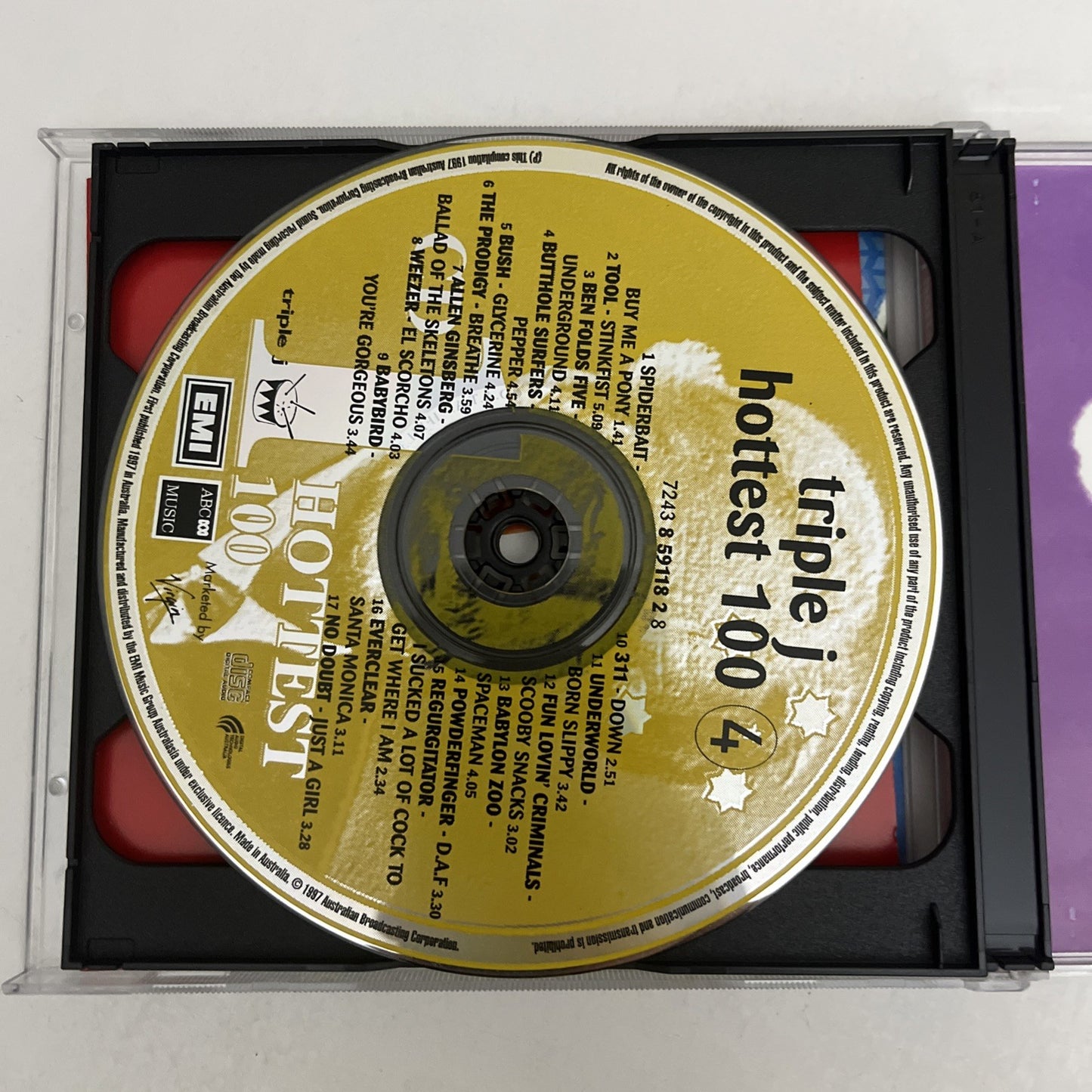 Triple J Hottest 100 4 (CD, 1997, 2-Disc) Australia 7243 8 59117 2 9