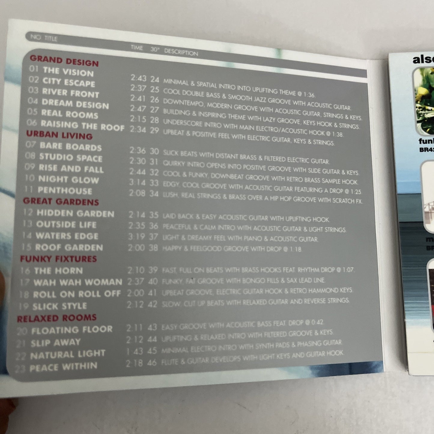 Designer Spaces (CD, 2004) Digipak Album UK BR434