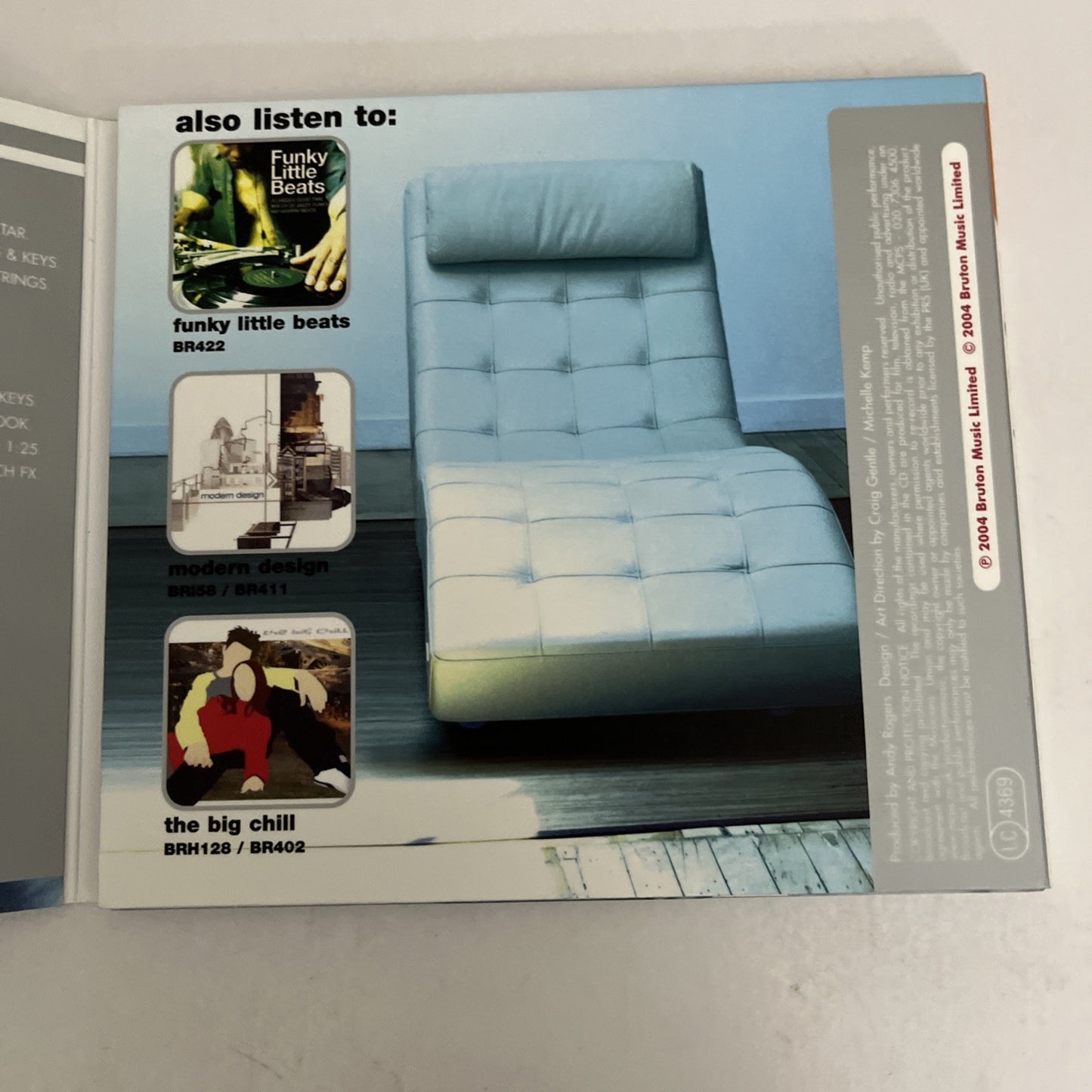 Designer Spaces (CD, 2004) Digipak Album UK BR434