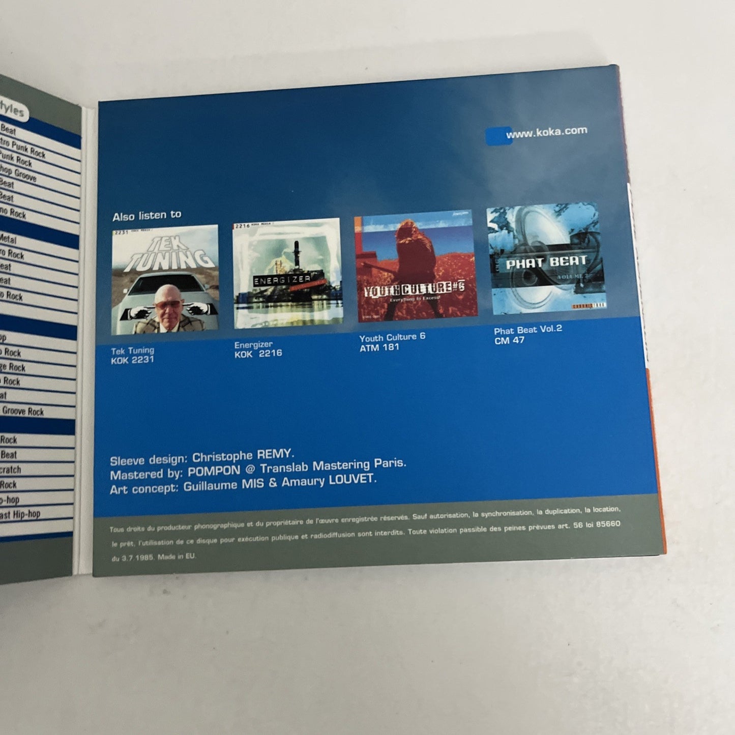 Various – Pure Adrenalin  (CD)  Digipak Album France KOK2251