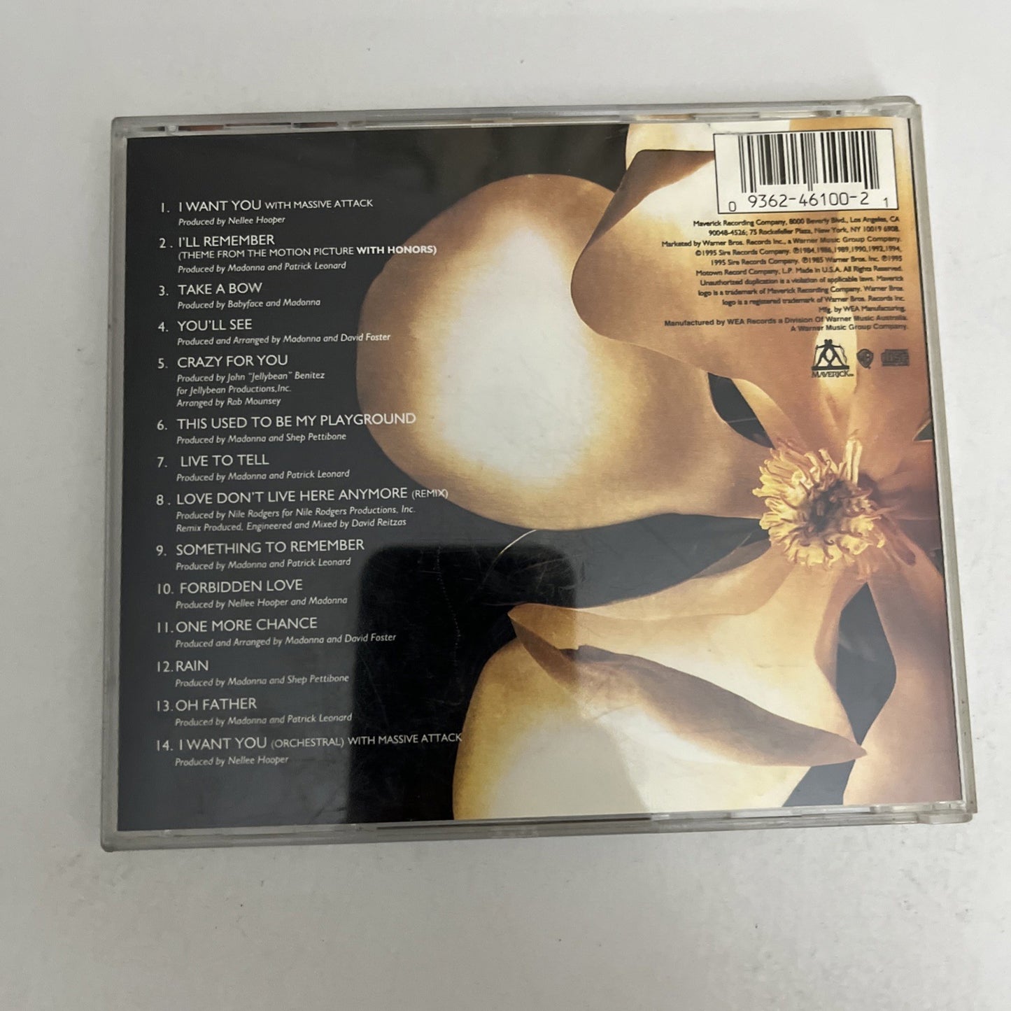 Madonna – Something To Remember (CD, 1995) Album 9362461002