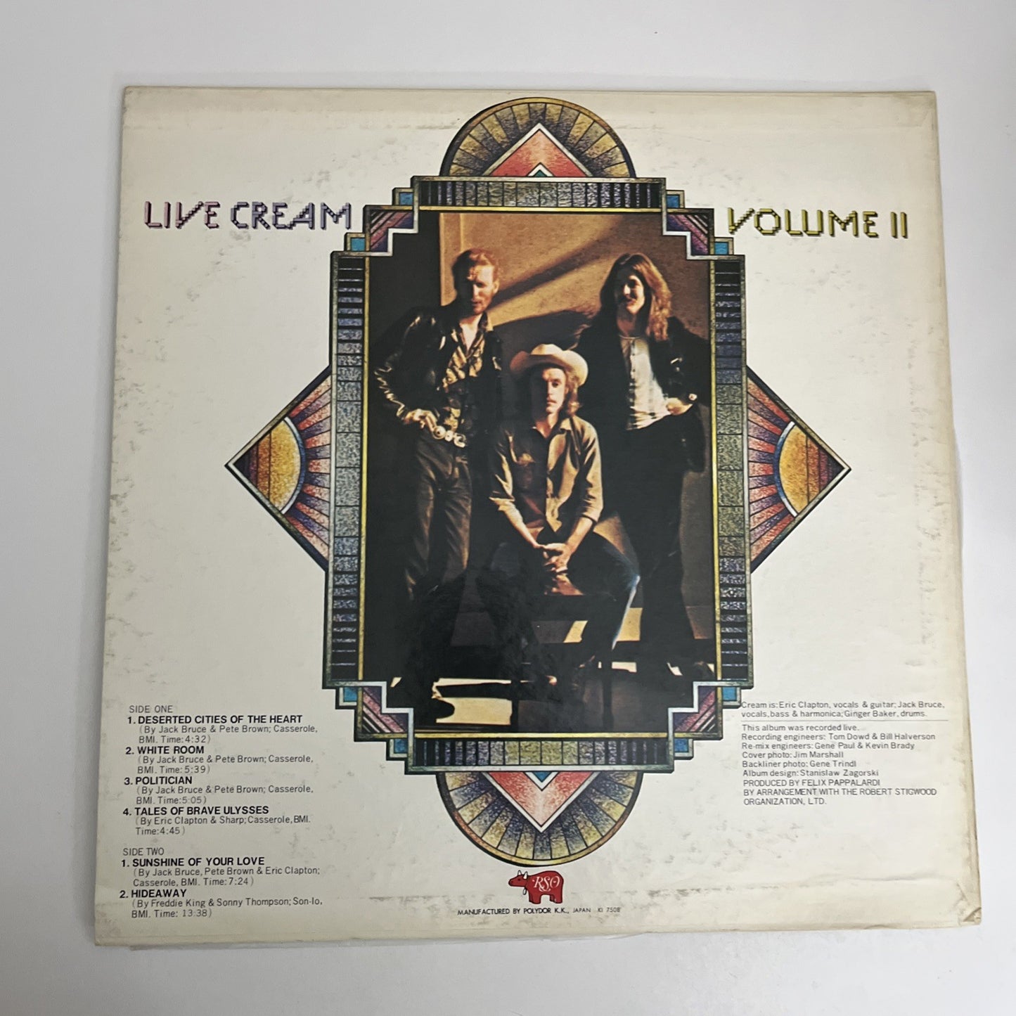 Cream (2) – Live Cream Volume II (Vinyl, 1975) Japan LP Album MW 2127