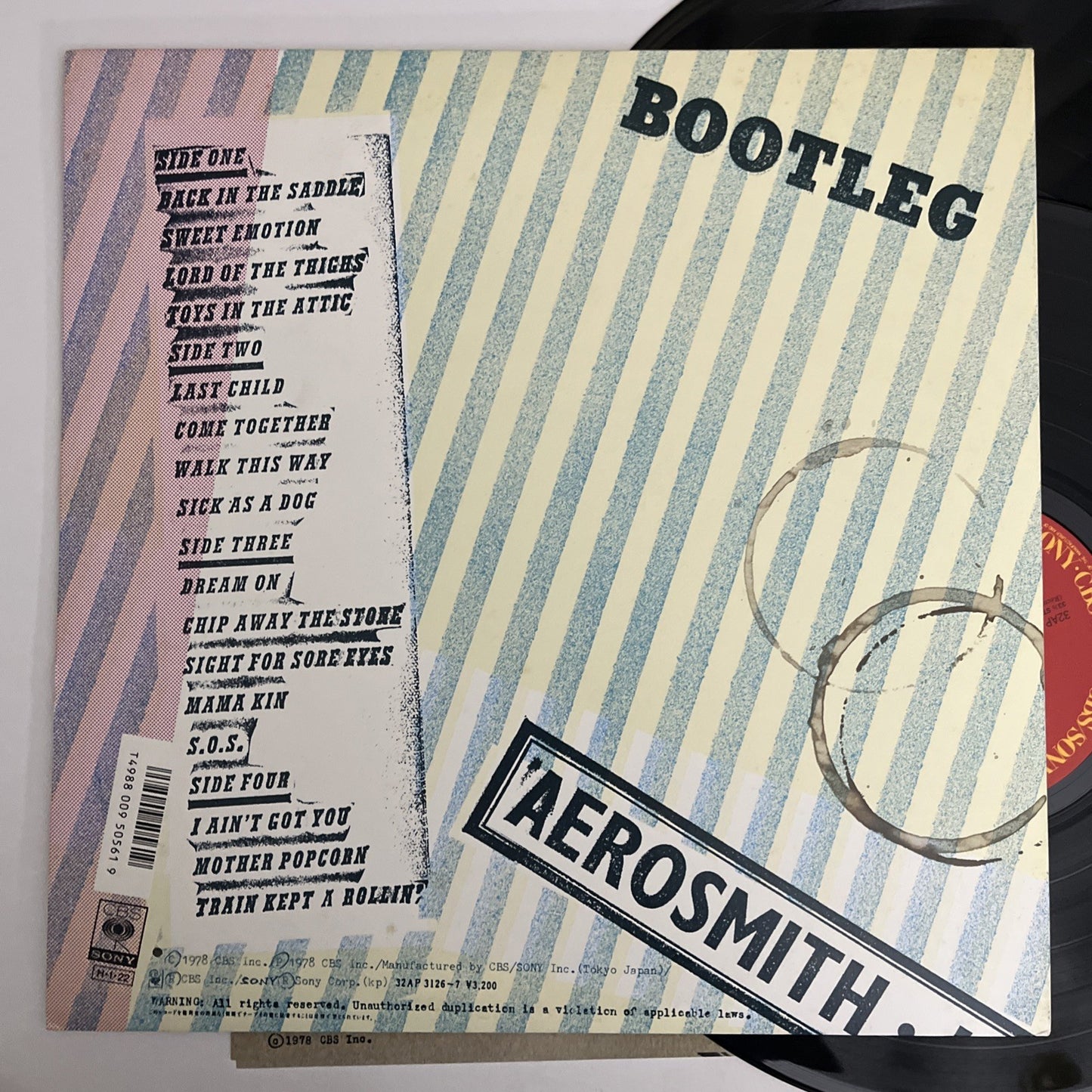 Aerosmith – Live! Bootleg (Vinyl, 1985) Japan Gatefold 2xLP 32AP 3126~7