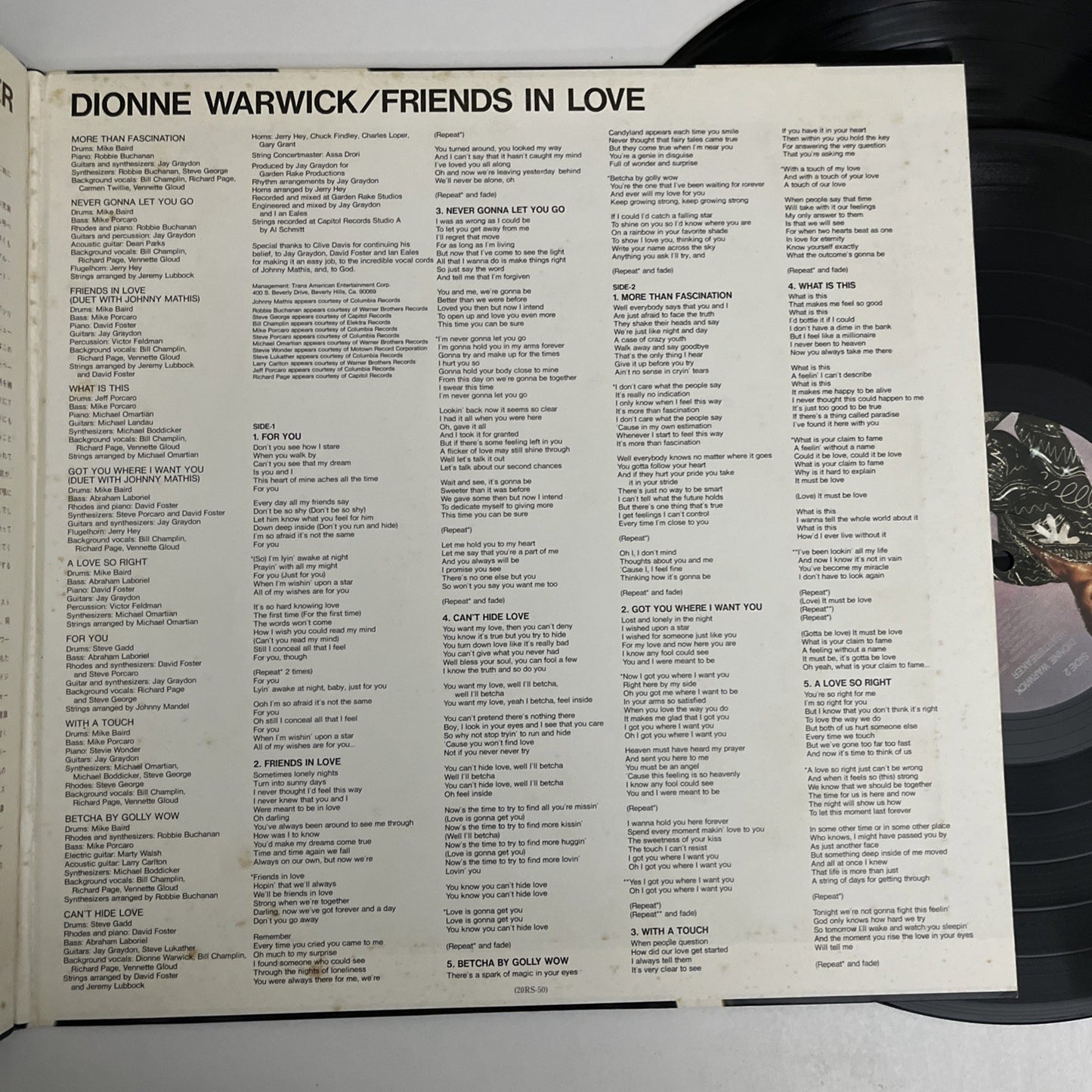 Dionne Warwick – Heartbreaker / Friends In Love (Vinyl, 1982) 2x LP Album Japan