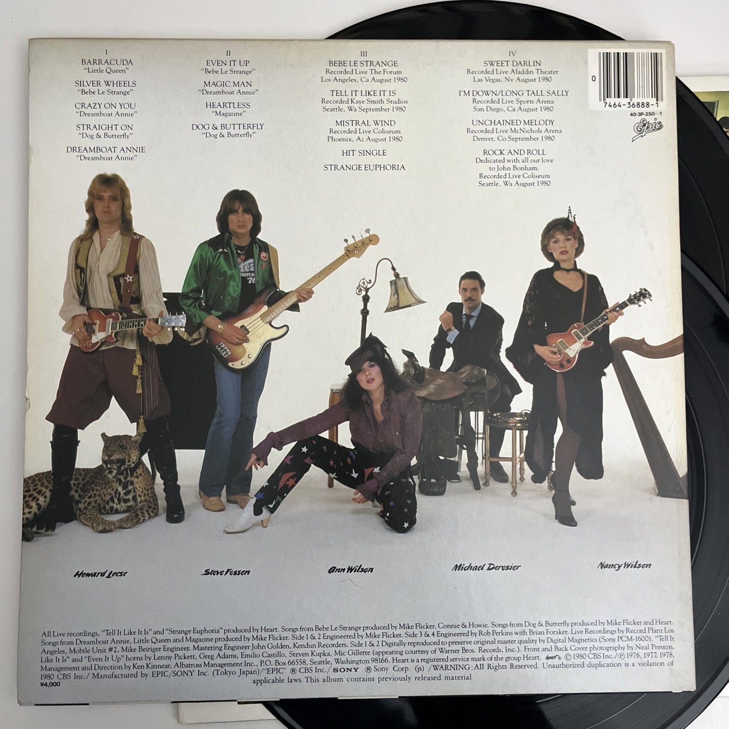 Heart – Greatest Hits / Live (Vinyl, 1980) Japan 2xLP Album 40-3P-250~1