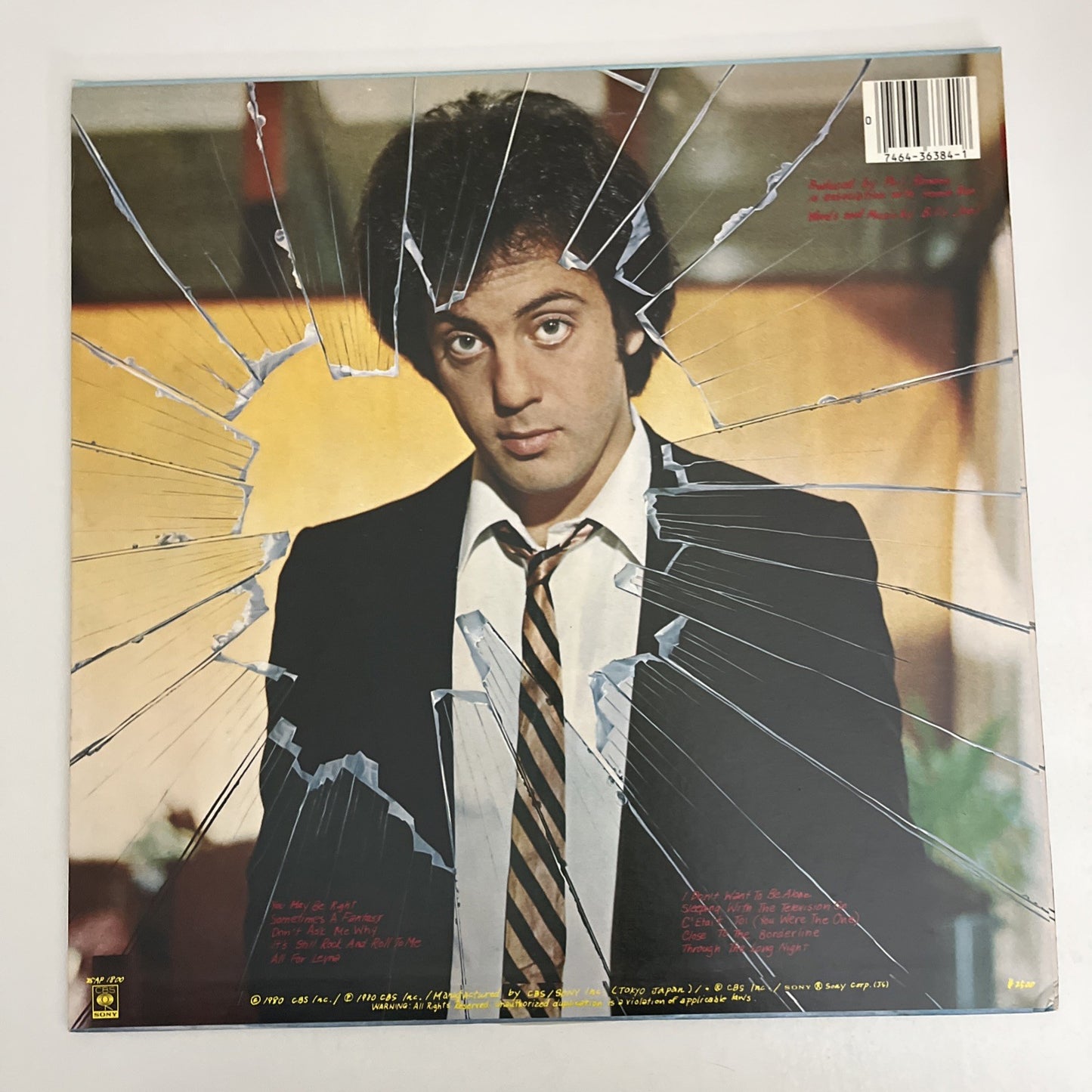 Billy Joel – Glass Houses (Vinyl, 1980) Japan Album LP Record 25AP 1800