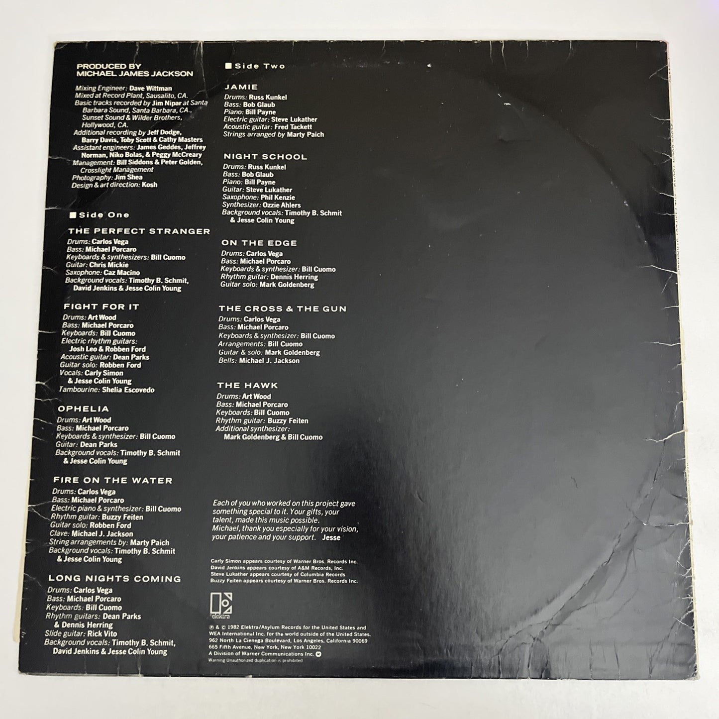 Jesse Colin Young – The Perfect Stranger (Vinyl, 1982) Japan LP Album P-11140