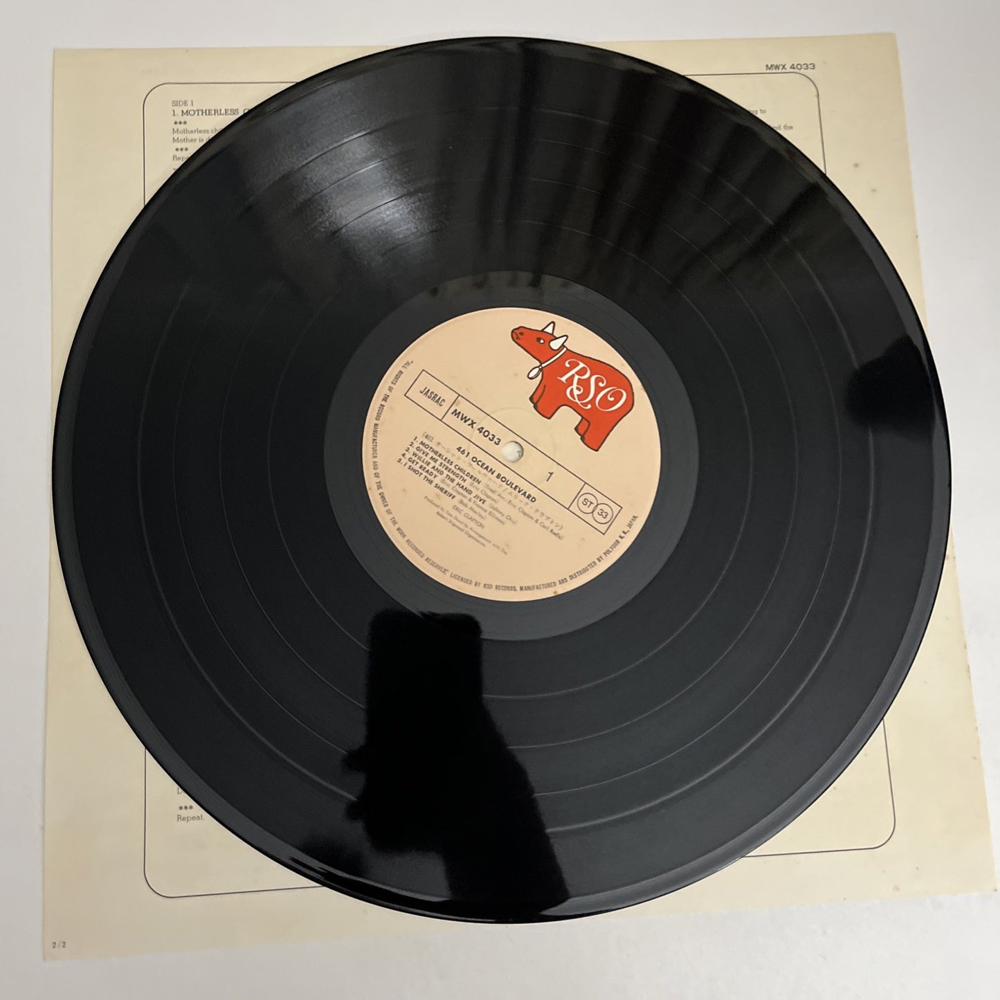 Eric Clapton – 461 Ocean Boulevard  (Vinyl, 1980) Japan LP Gatefold  MWX 4033