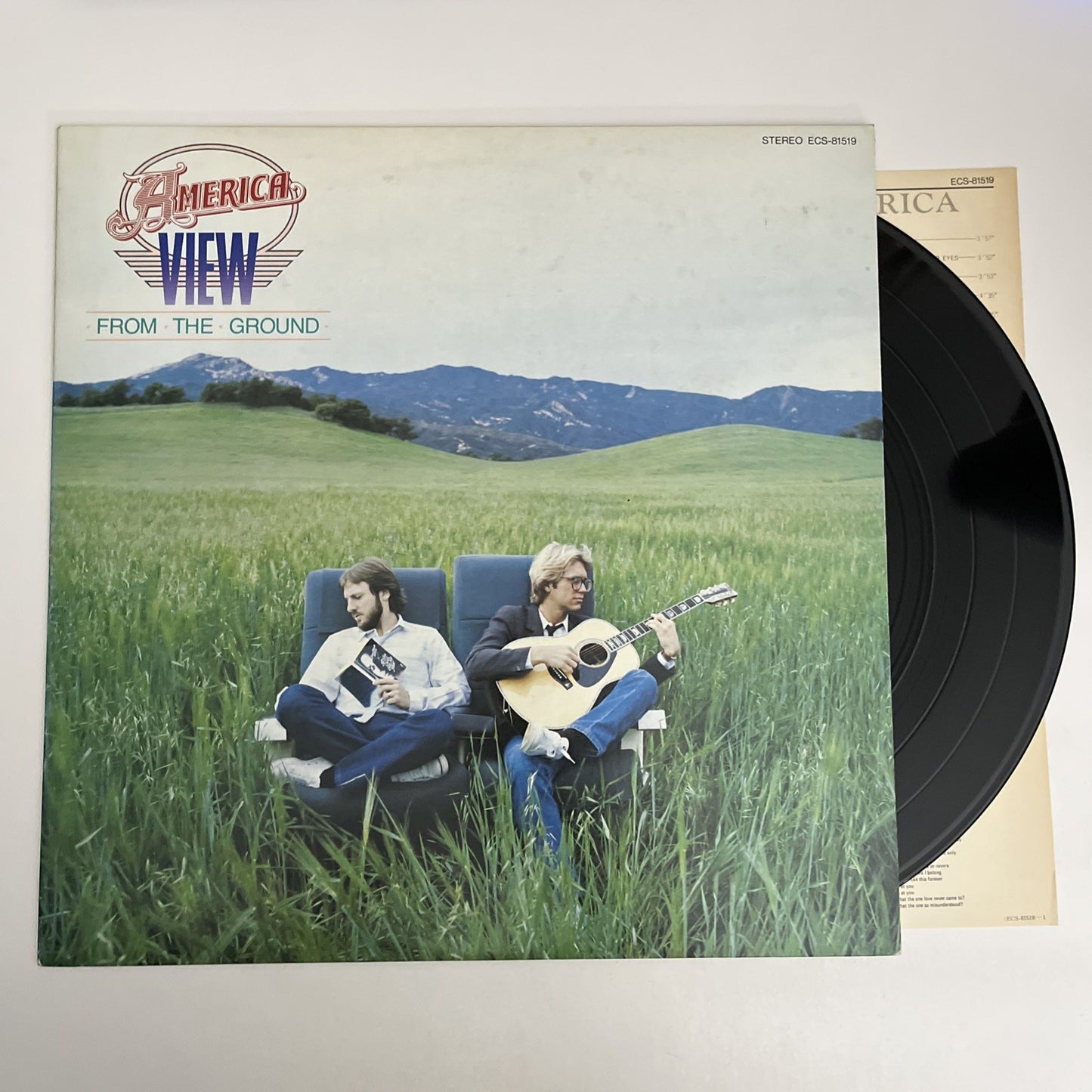 America – View From The Ground (Vinyl, 1982) Japan LP Album Record ECS-81519