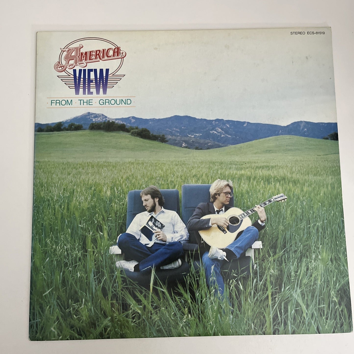 America – View From The Ground (Vinyl, 1982) Japan LP Album Record ECS-81519