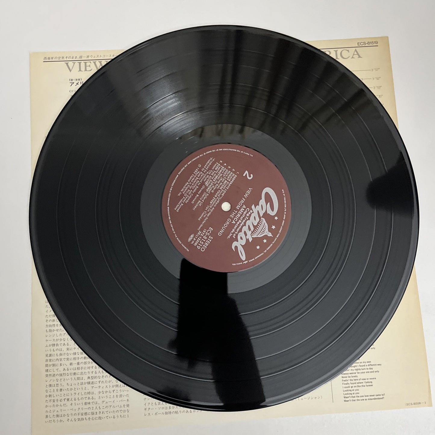 America – View From The Ground (Vinyl, 1982) Japan LP Album Record ECS-81519