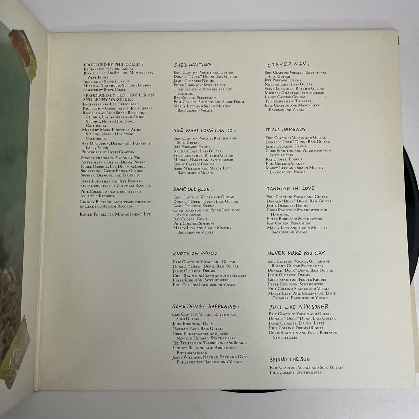 Eric Clapton – Behind The Sun (Vinyl, 1985) Japan LP Gatefold Album P-13069