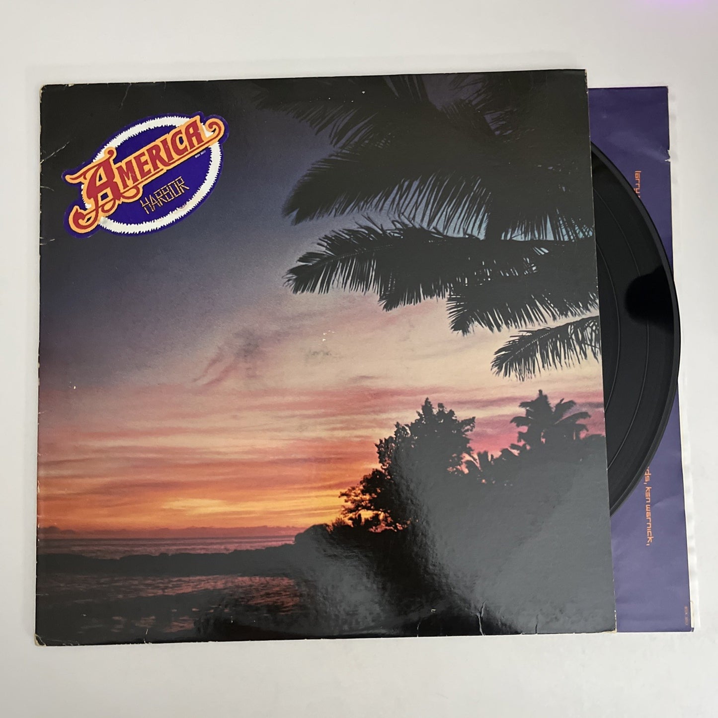 America – Harbor (Vinyl, 1977) US LP Record Album BSK 3017