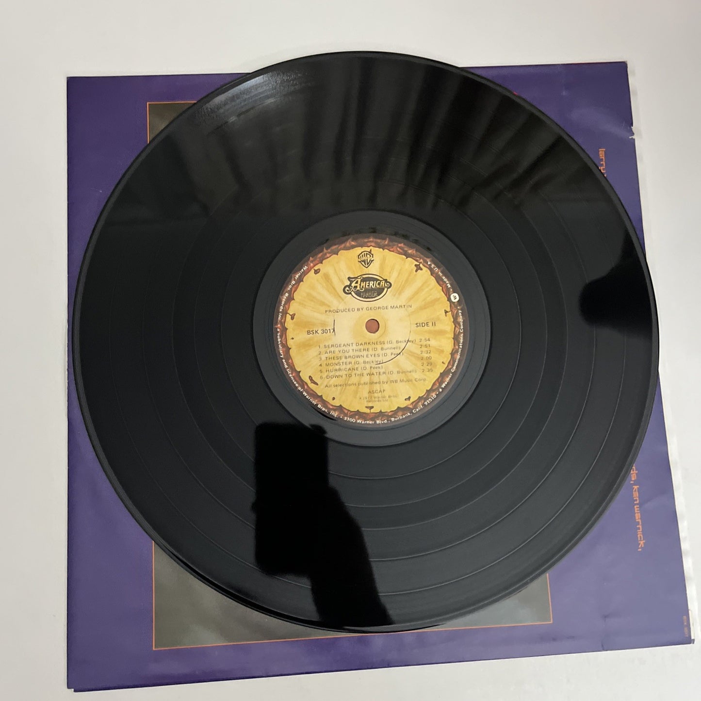 America – Harbor (Vinyl, 1977) US LP Record Album BSK 3017