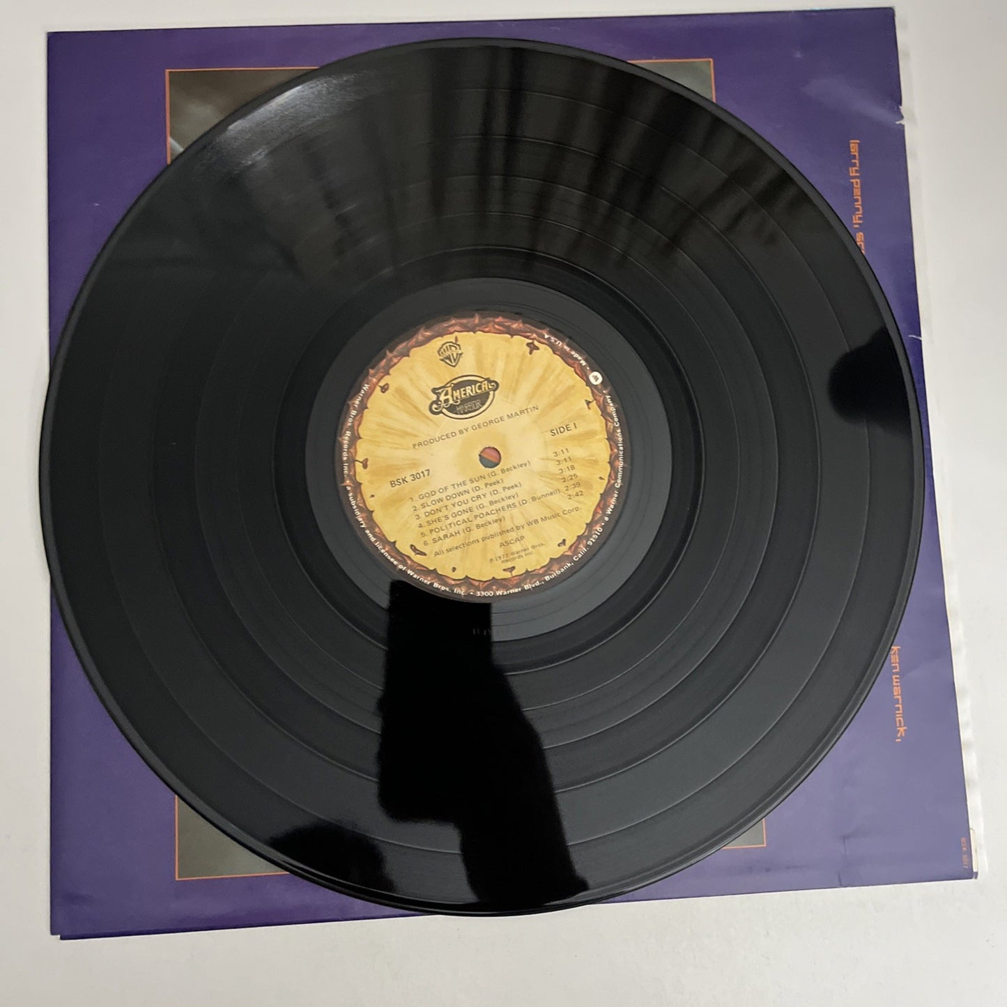 America – Harbor (Vinyl, 1977) US LP Record Album BSK 3017