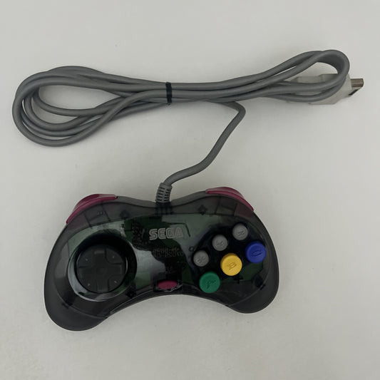 Genuine Sega Saturn Controller Clear Black Skeleton HSS-0101