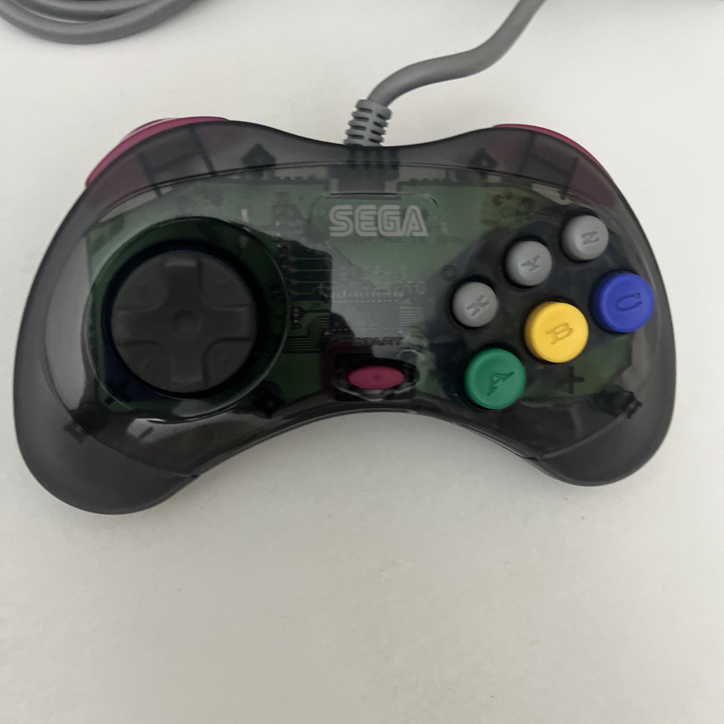Genuine Sega Saturn Controller Clear Black Skeleton HSS-0101