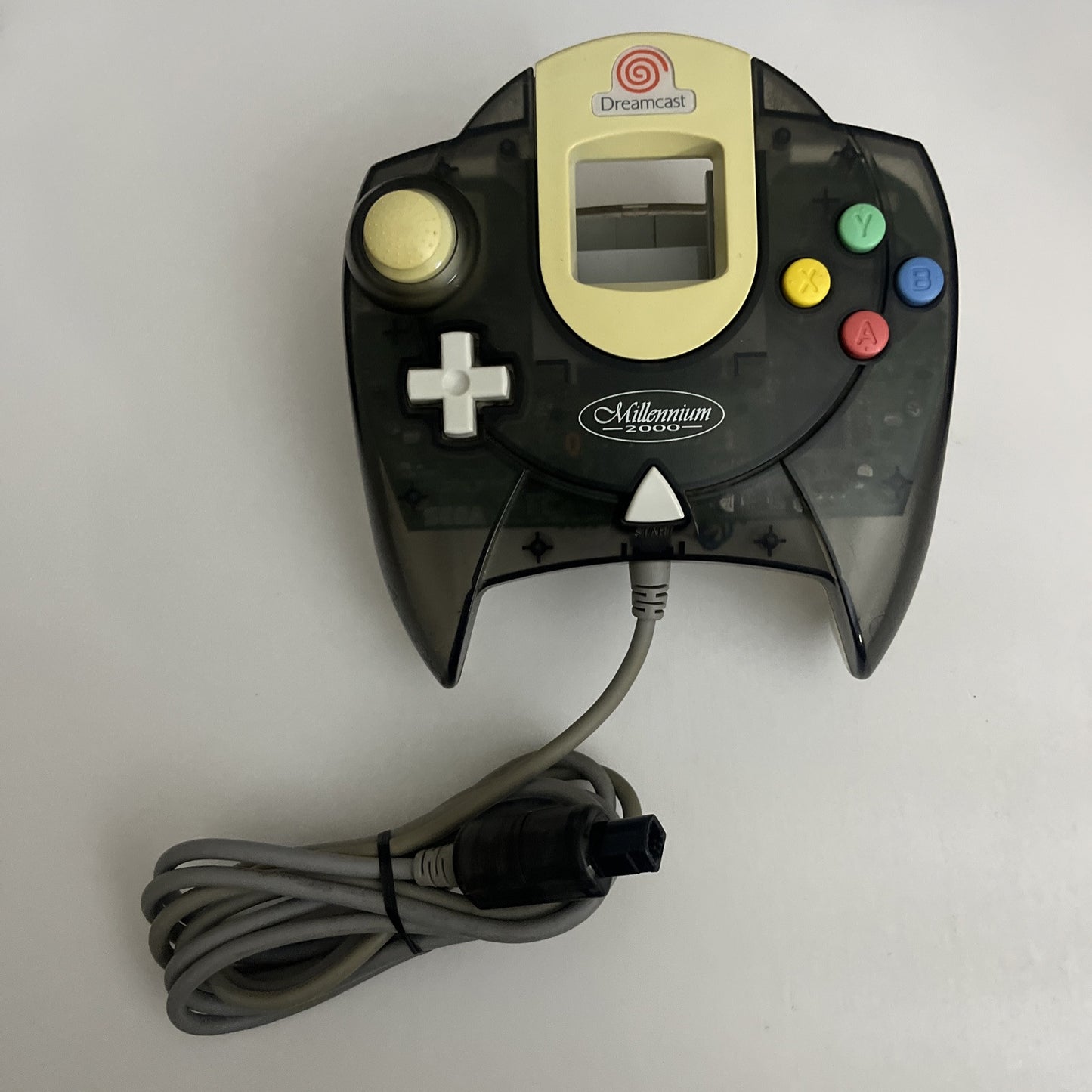 Sega Dreamcast Millennium 2000 Charcoal Transparent Controller Wired HKT-7700
