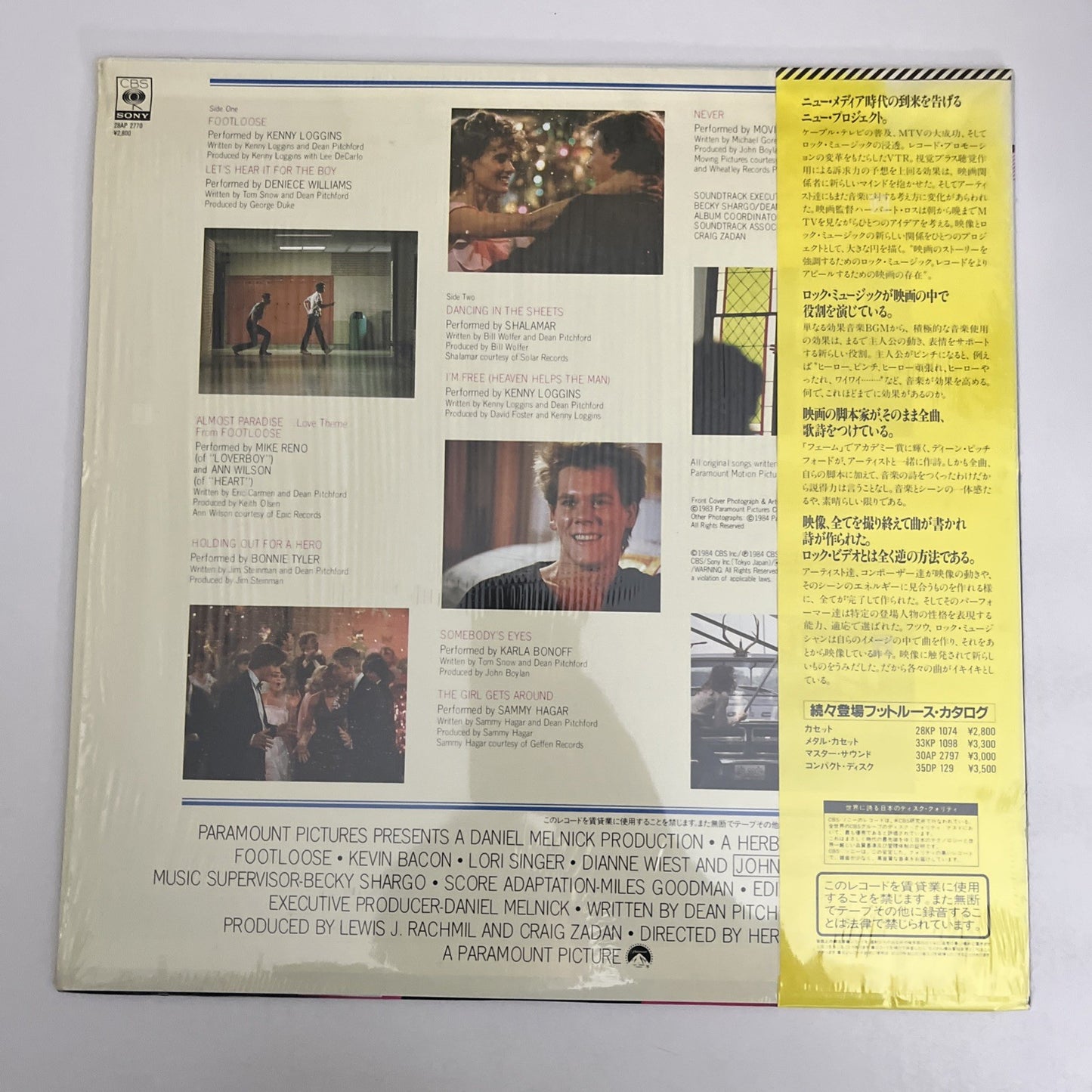 Footloose 1984 OST Film Soundtrack LP Vinyl Album Record Japan 28AP 2770