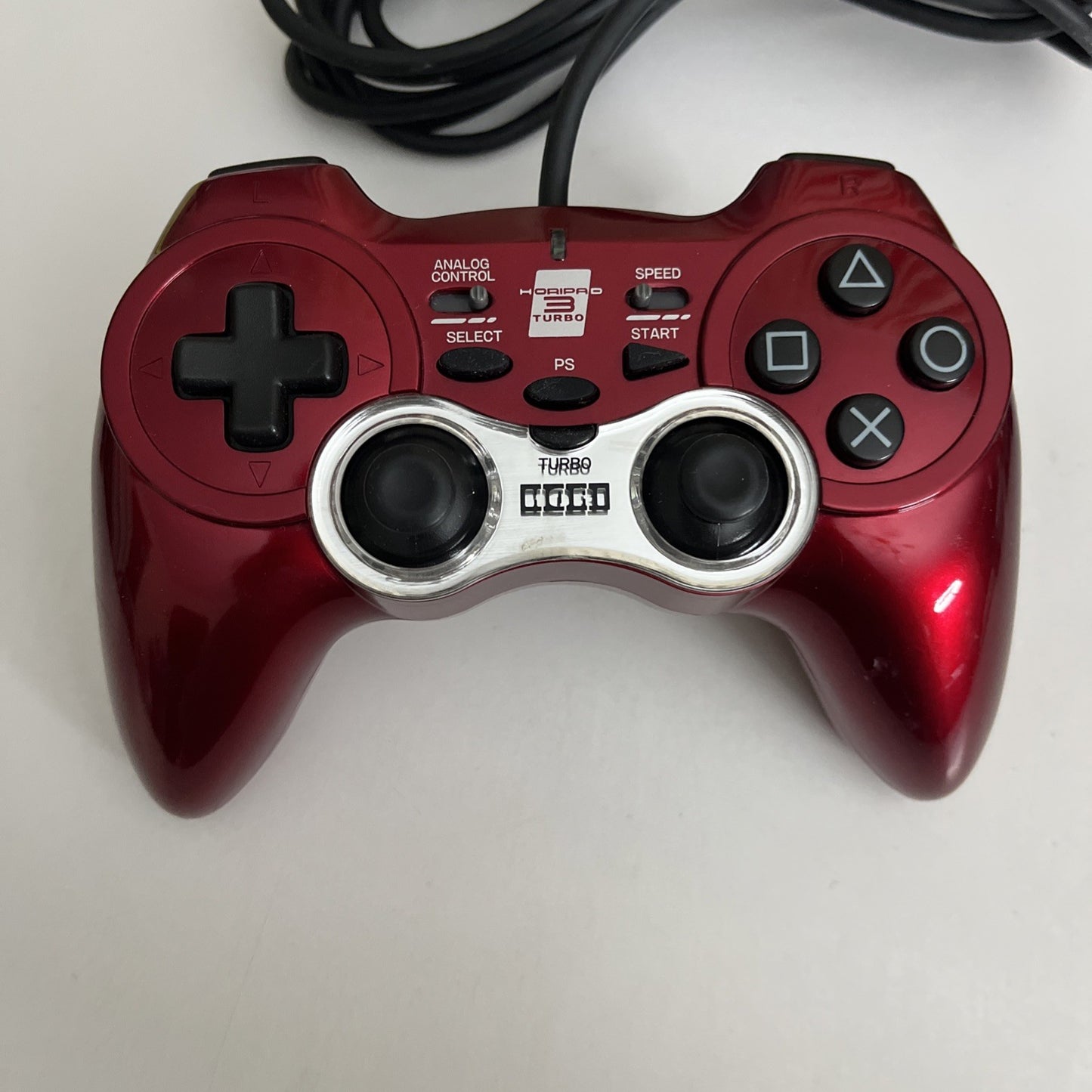 Hori PS3 Horipad Turbo 3 PlayStation Fighting Controller Red with Turbo Function