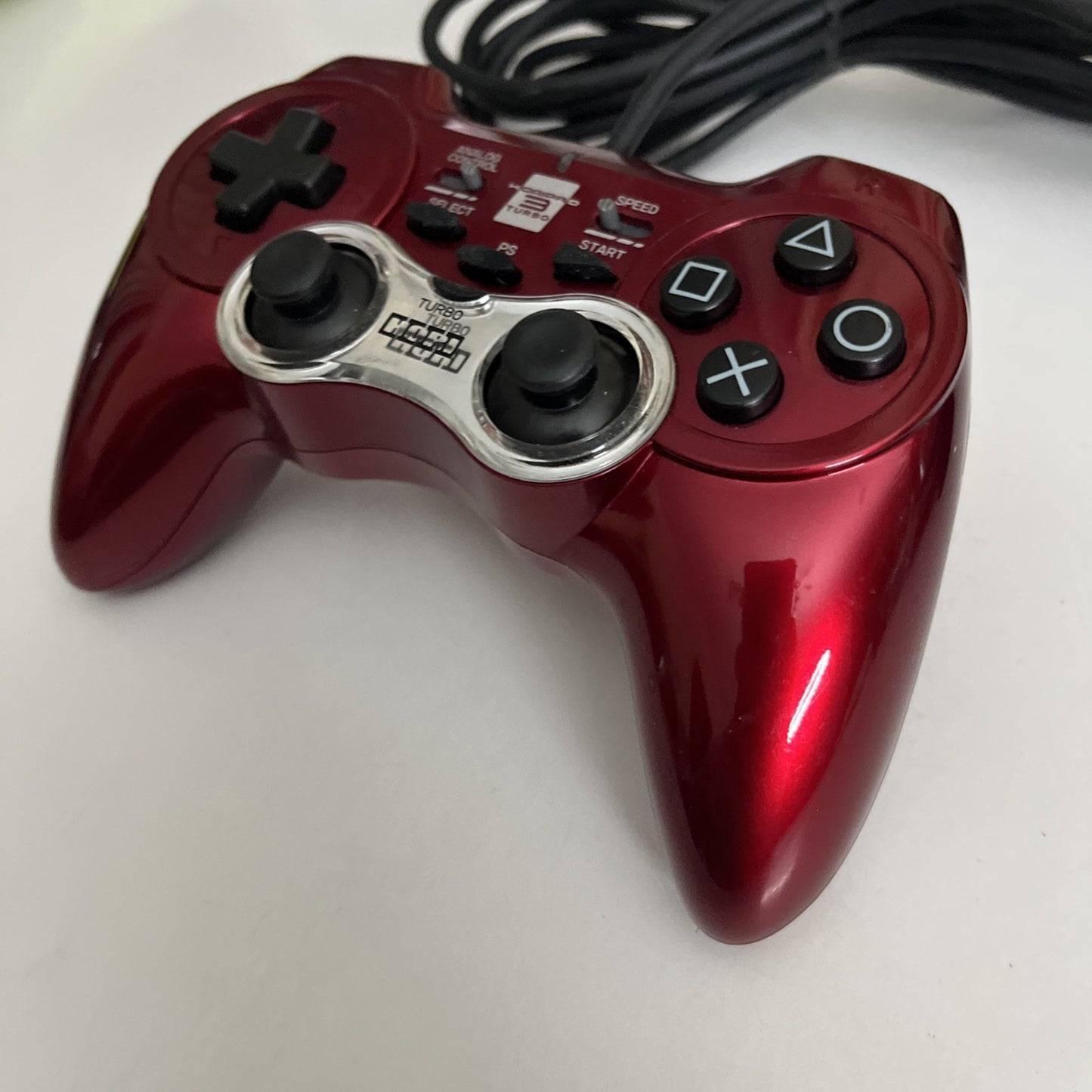 Hori PS3 Horipad Turbo 3 PlayStation Fighting Controller Red with Turbo Function