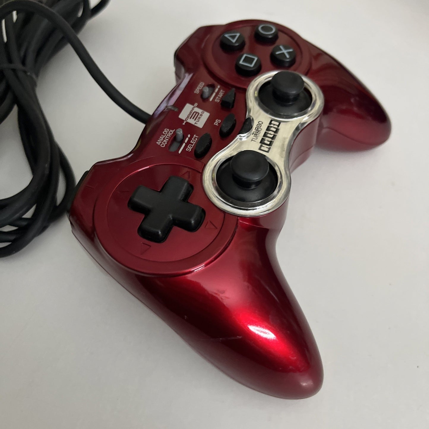 Hori PS3 Horipad Turbo 3 PlayStation Fighting Controller Red with Turbo Function