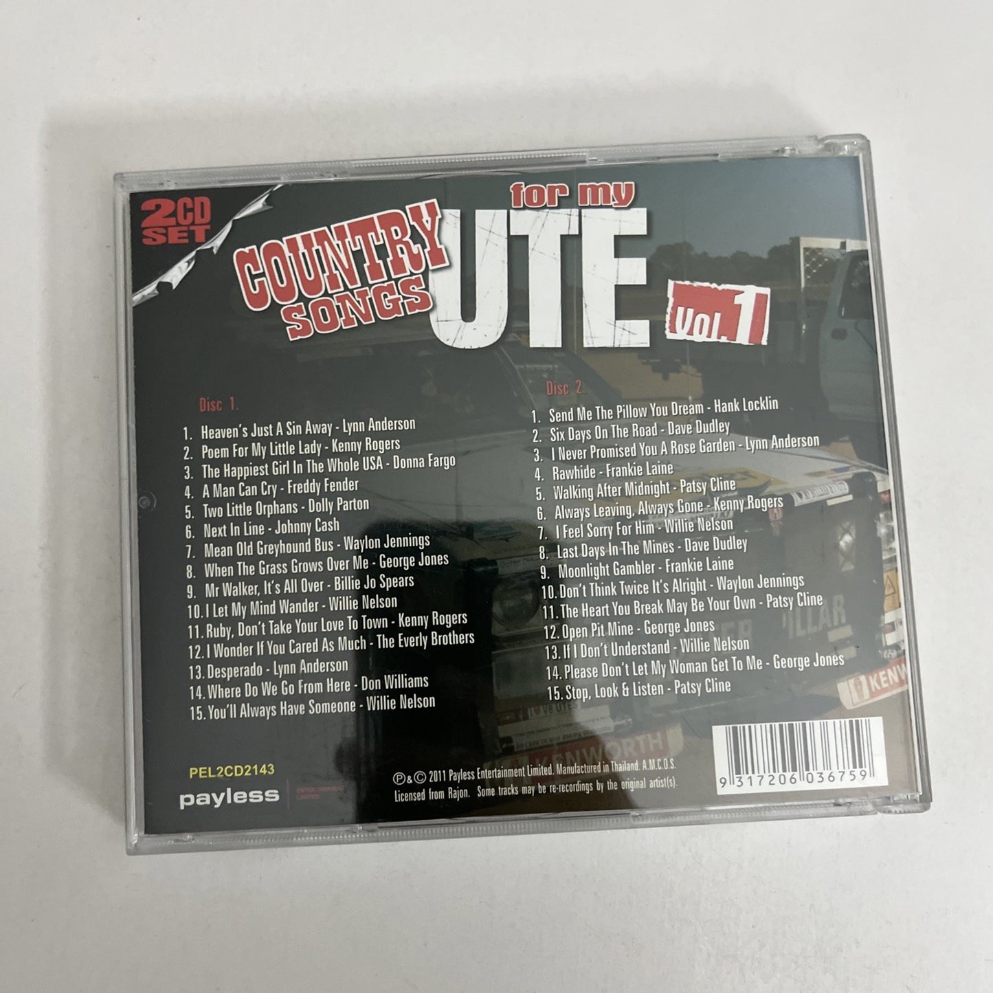 Country Songs For My Ute Vol. 1 (CD, 2011) 2-Disc PEL2CD2143