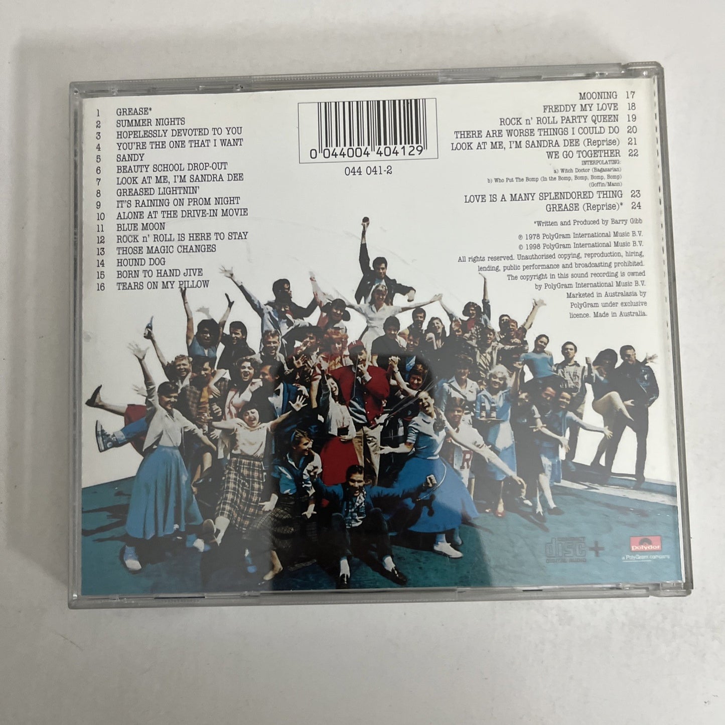 Grease (Soundtrack From The Motion Picture) (CD, 1998) 044 041-2