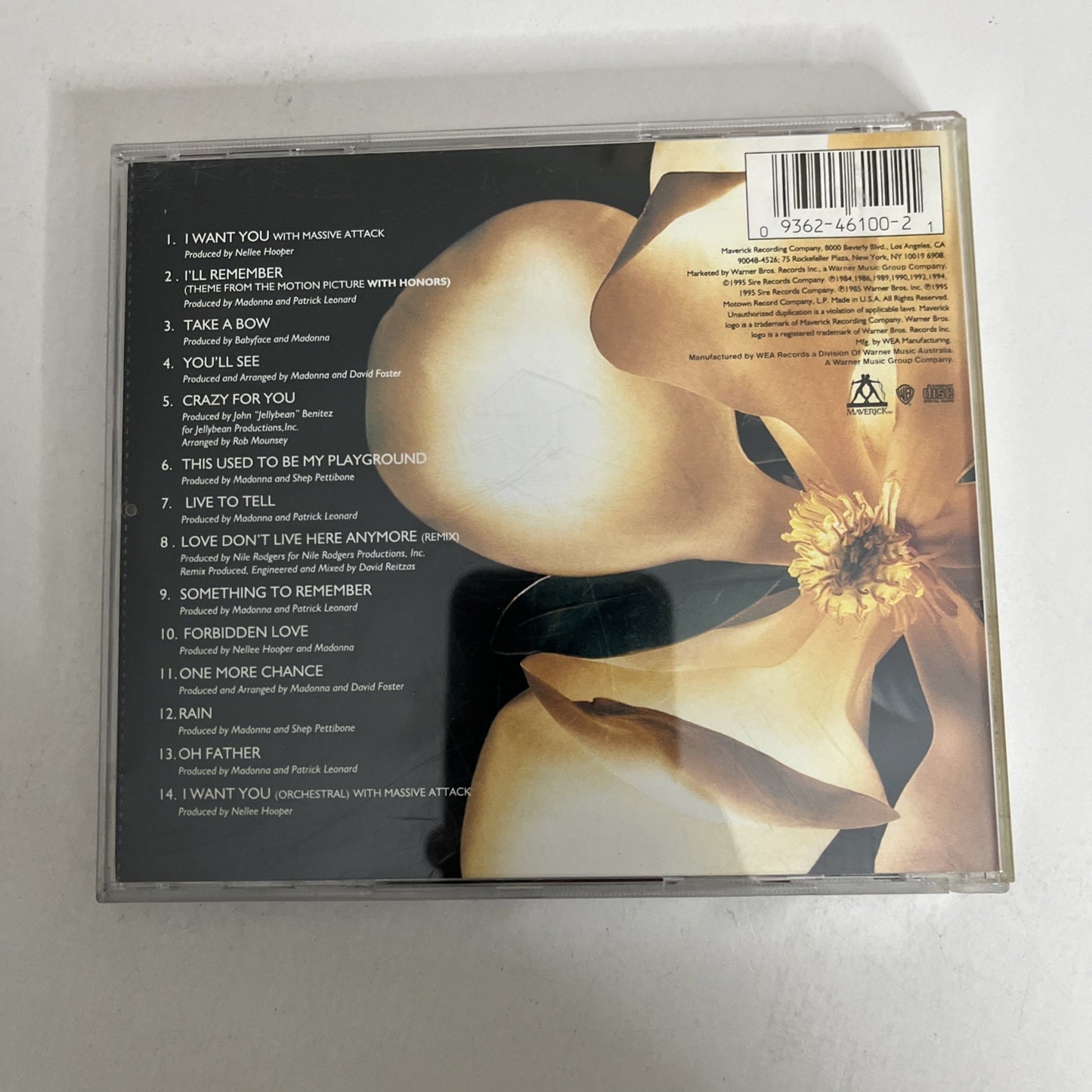 Madonna – Something To Remember (CD, 1995) Australia 9362461002