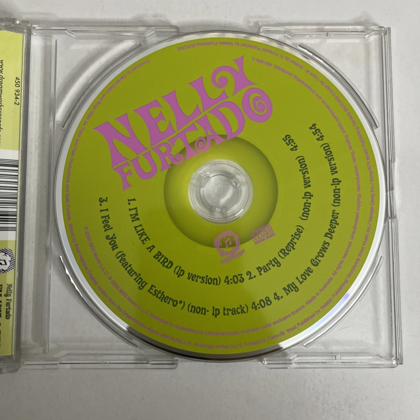 Nelly Furtado – I'm Like A Bird (CD, 2001) Single 450 934-2