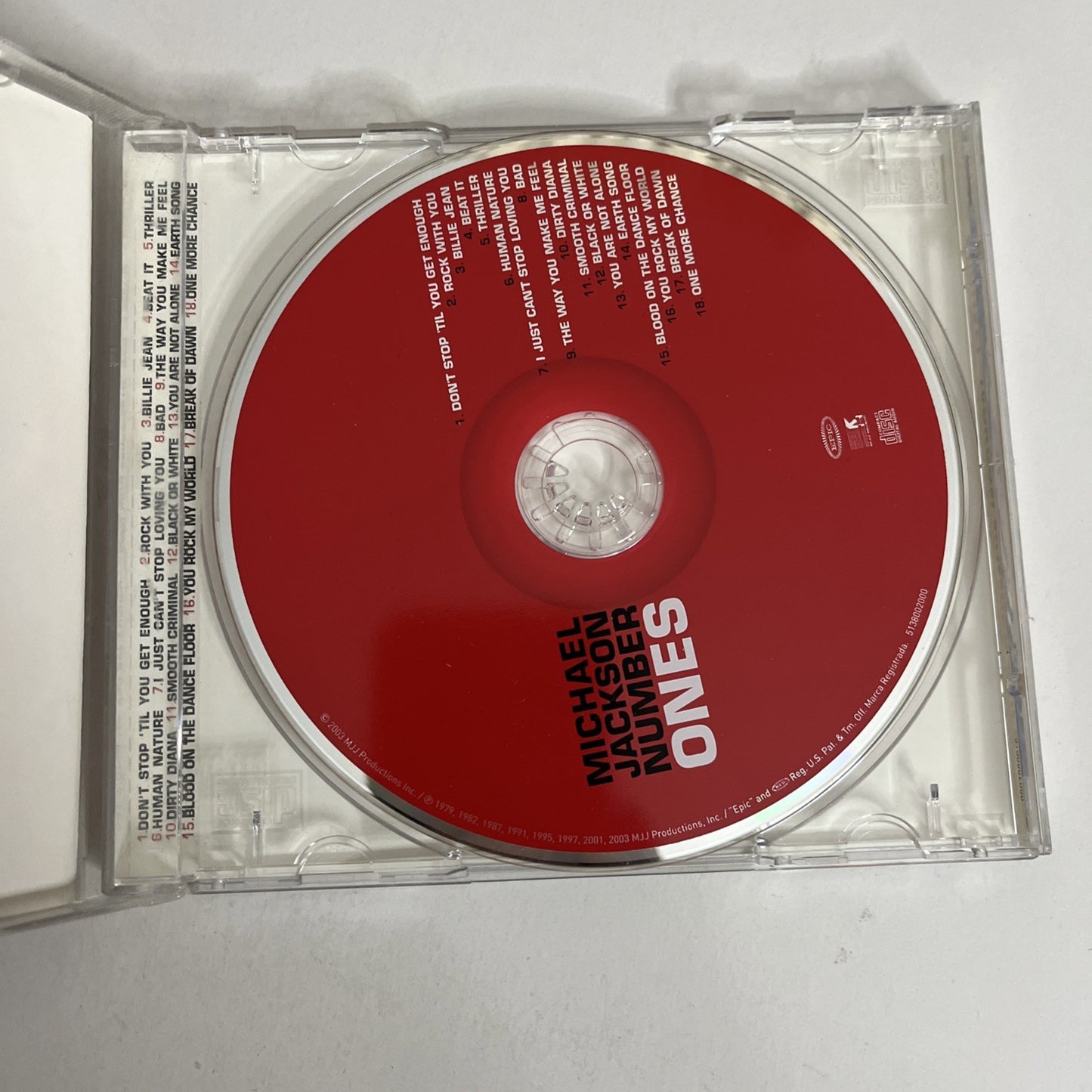 Michael Jackson – Number Ones (CD, 2003) Australia  5138002000