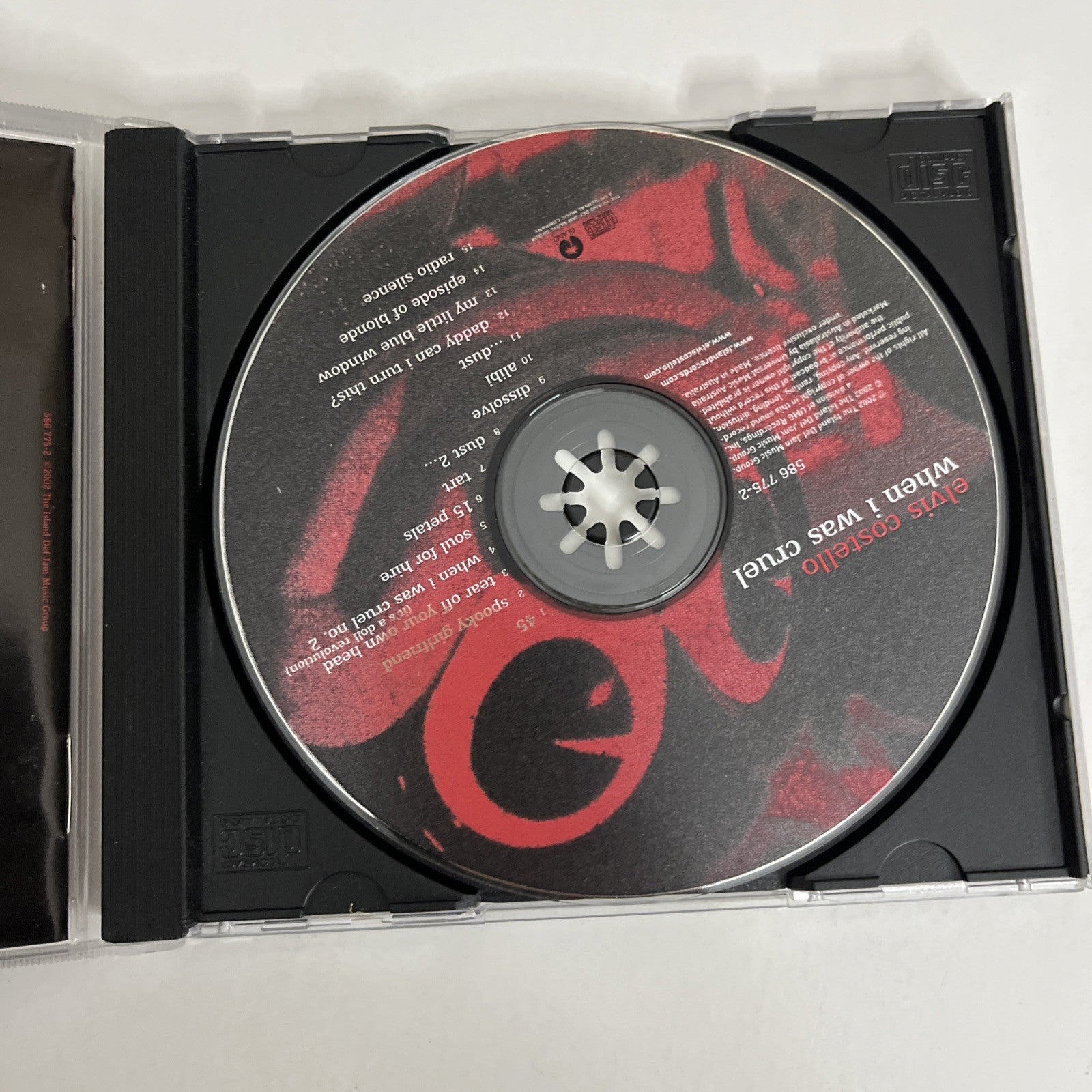 Elvis Costello – When I Was Cruel (CD, 2002) Album 586 775-2 Elvis Costello – When I Was Cruel (CD, 2002) Album 586 775-2