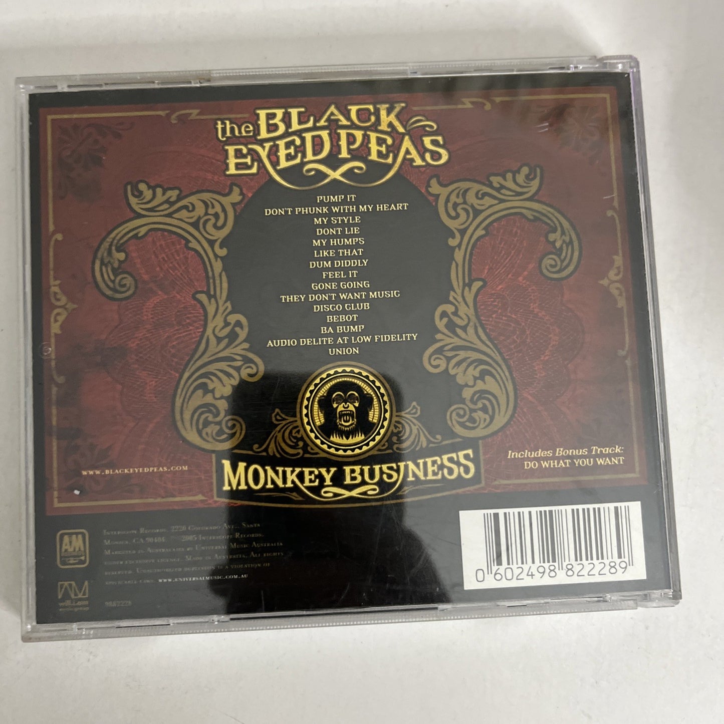 Black Eyed Peas – Monkey Business (CD, 2005) Australasia 9882228