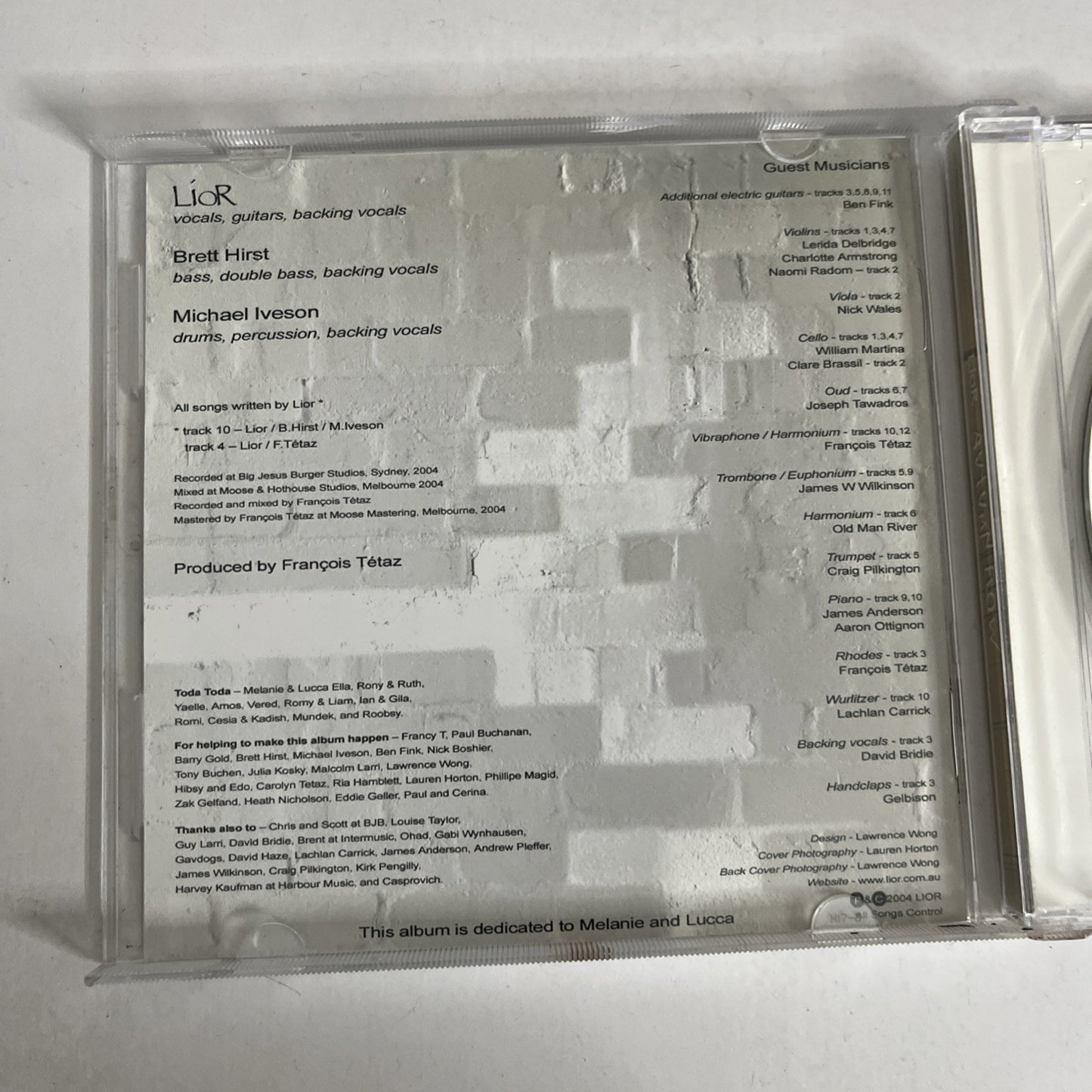 Lior – Autumn Flow (CD, 2004) Australia SENSOCD444