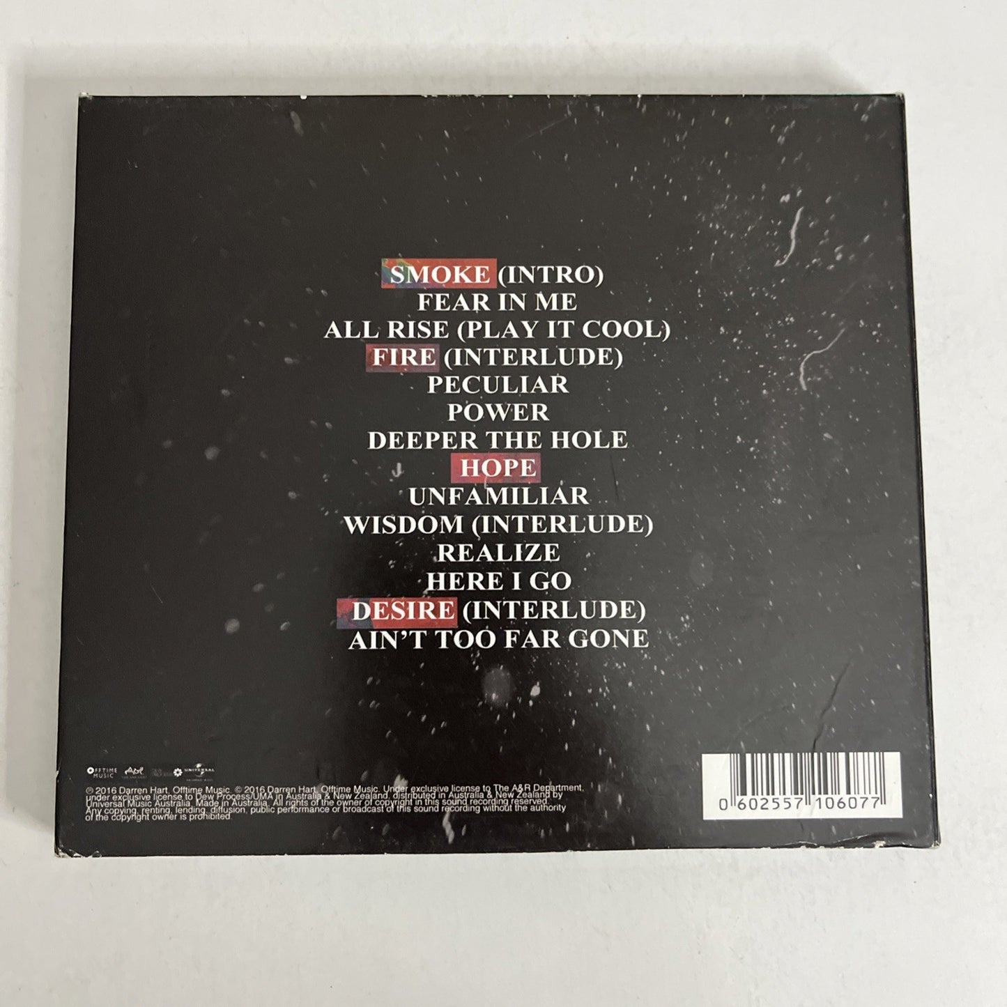 Harts – Smoke Fire Hope Desire (CD, 2016) Digipak DEW9000883