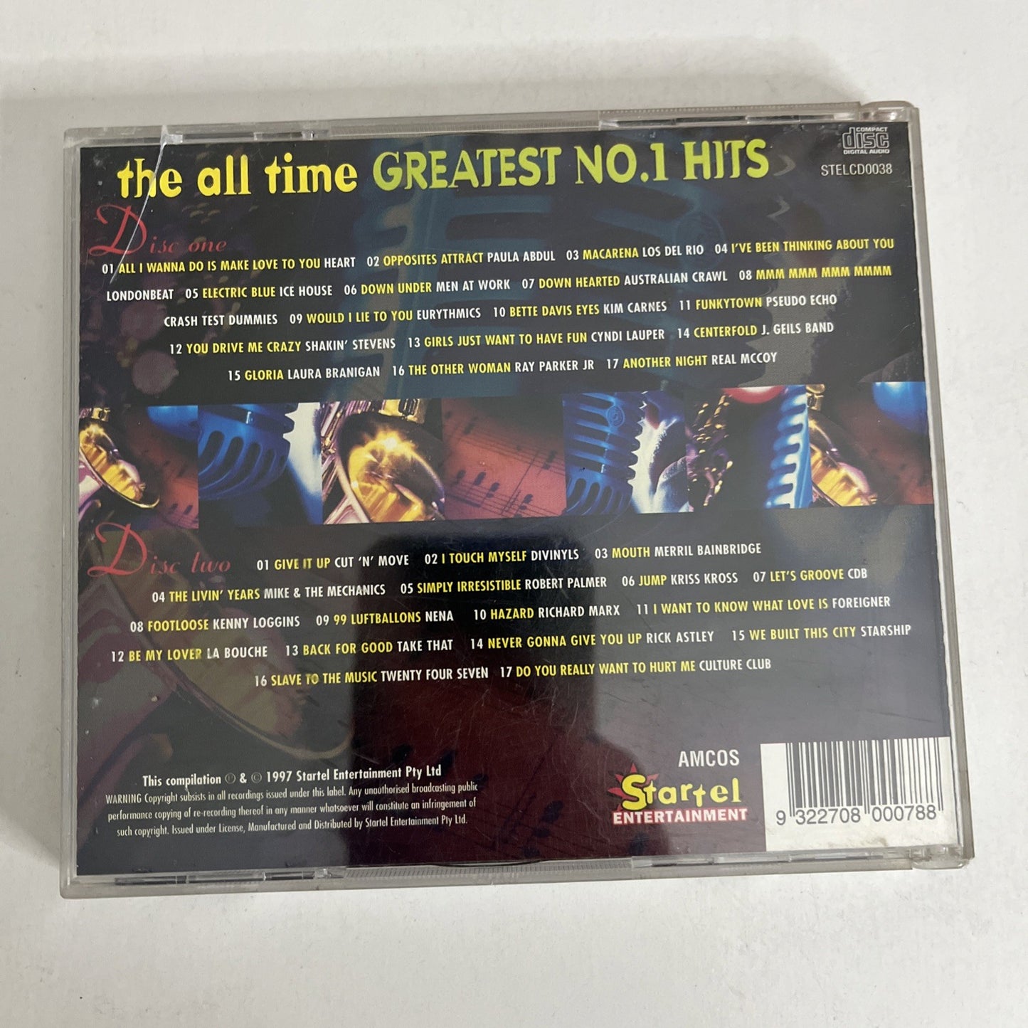 The All Time Greatest No.1 Hits (CD, 1997) 2-Disc Australia STELCD0038