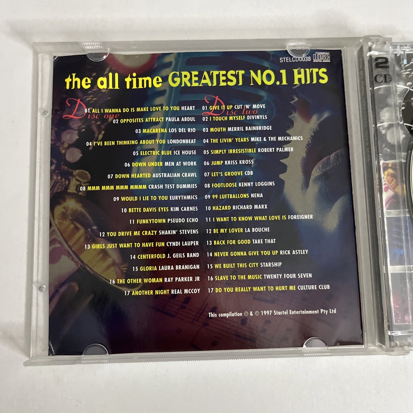 The All Time Greatest No.1 Hits (CD, 1997) 2-Disc Australia STELCD0038