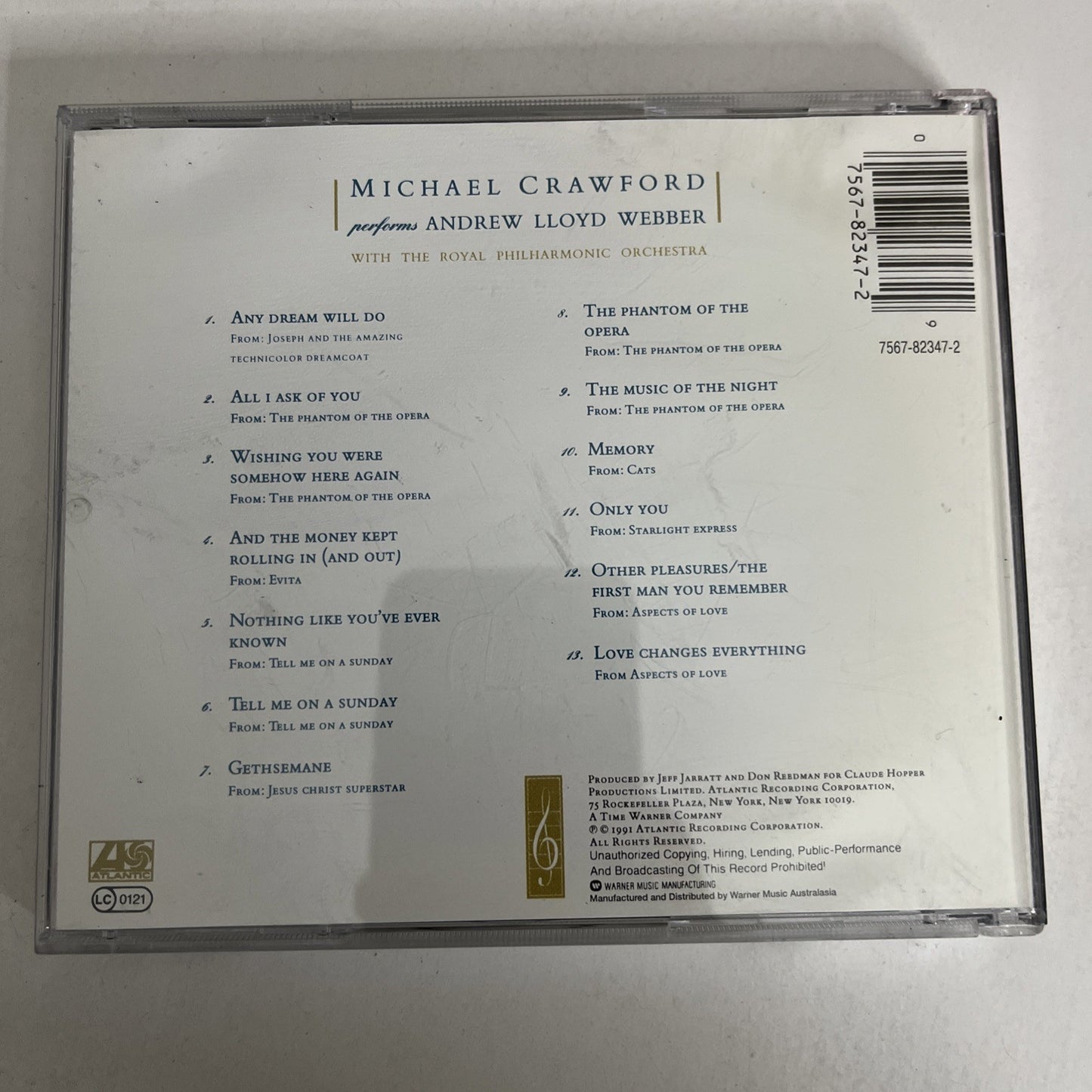 Michael Crawford Performs Andrew Lloyd Webber (CD, 1991)